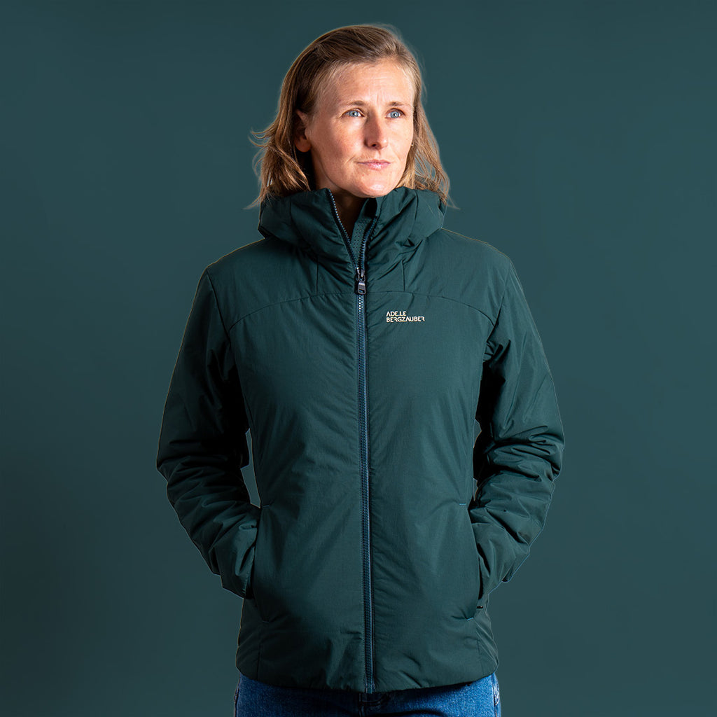 Anna Outdoor-Isolationsjacke Damen Dunkel Grün – Ansicht 1