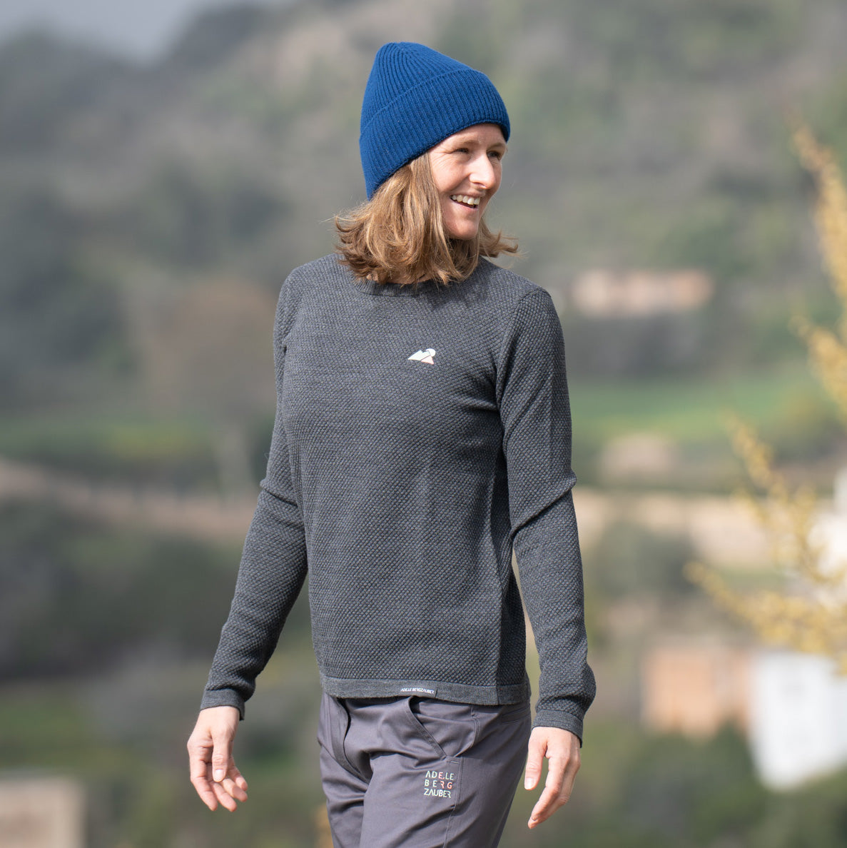 Annika Merino Mix Strickpullover Damen Anthrazit – Ansicht 1
