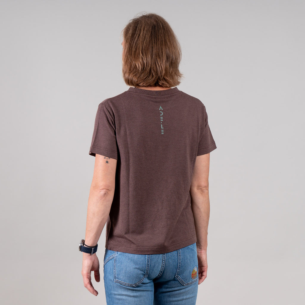 Aria Merino Shirt Damen braun – Ansicht 4