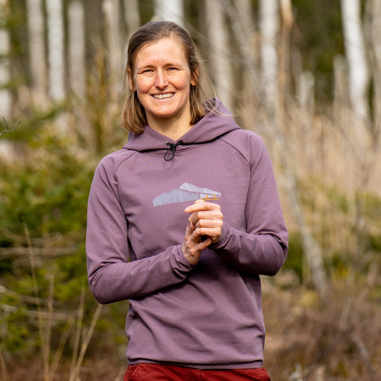 Bettina Outdoor Hoody Damen Flieder – Ansicht 2