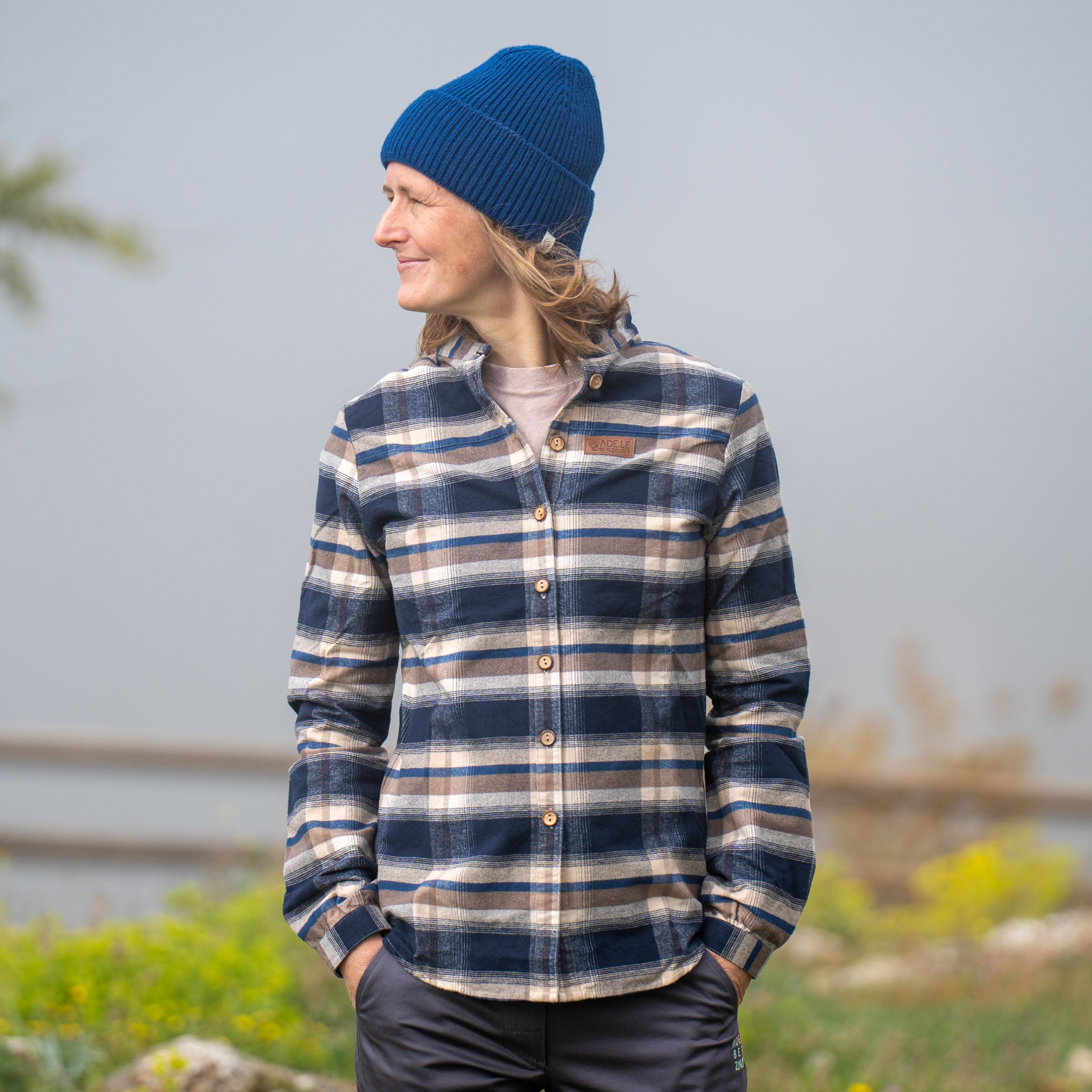 Evelin Organic Flanellhemd Damen Karomuster – Ansicht 1