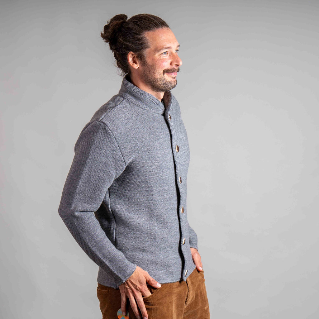 Bernhard Bio Trachtenjanker Herren Grau – Ansicht 5