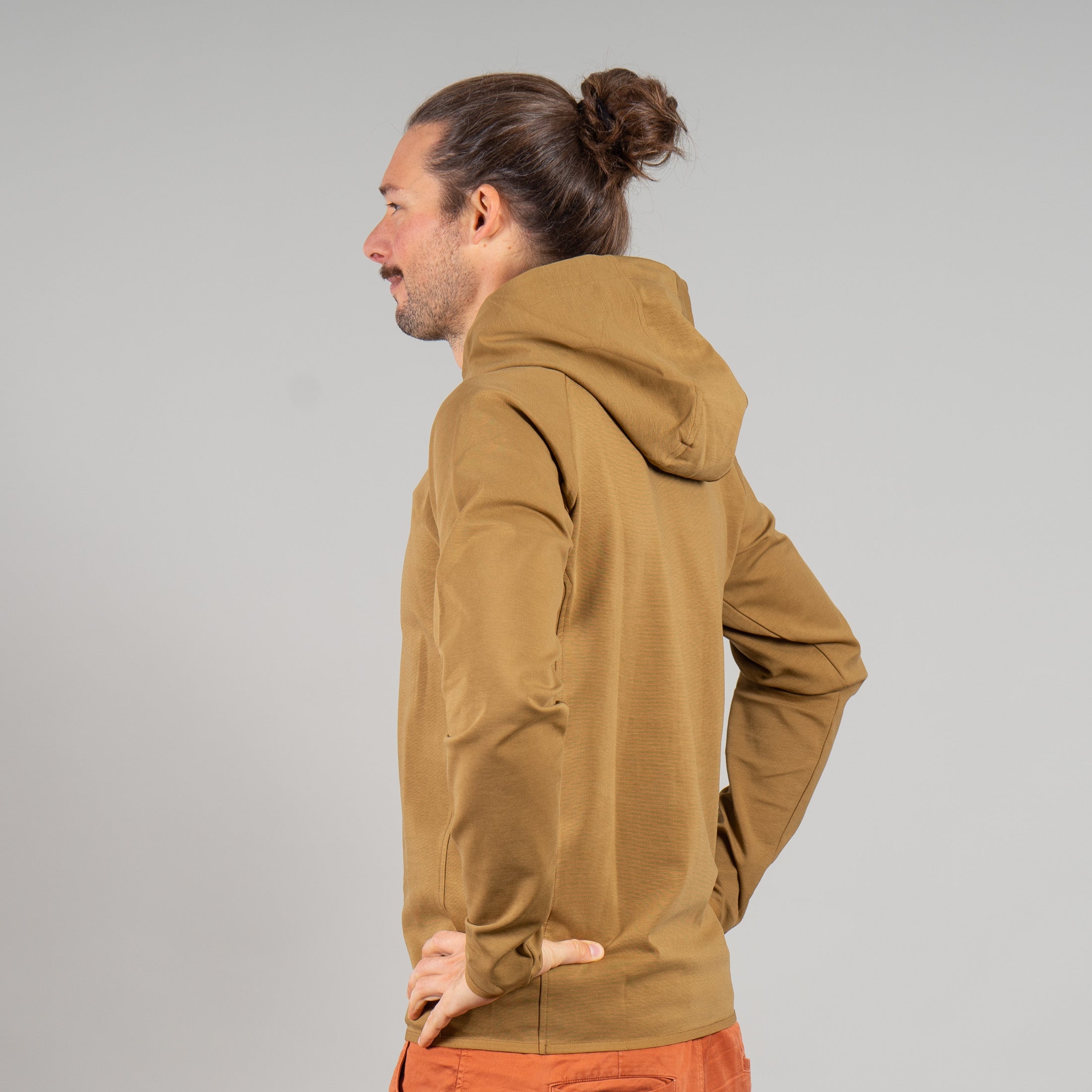 Carl Outdoor Hoody Herren Goldbeige – Ansicht 3