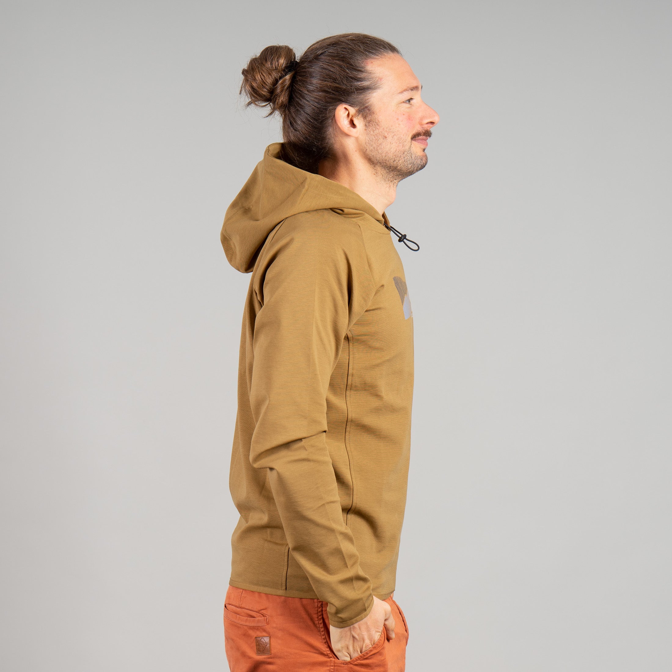 Carl Outdoor Hoody Herren Goldbeige – Ansicht 5