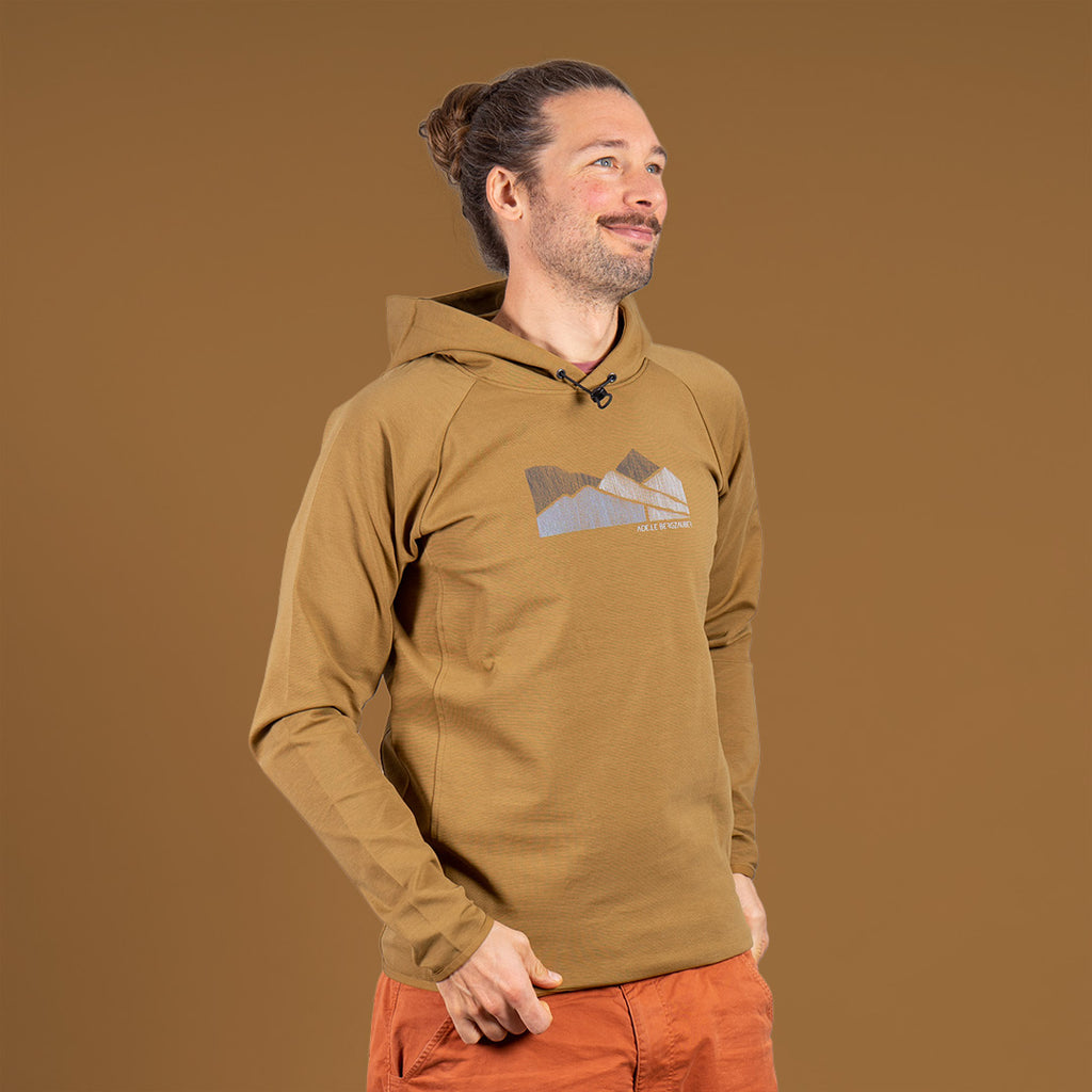 Carl Outdoor Hoody Herren Goldbeige – Ansicht 1