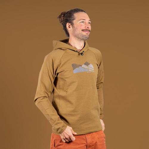Carl Outdoor Hoody Herren Goldbeige – Ansicht 1