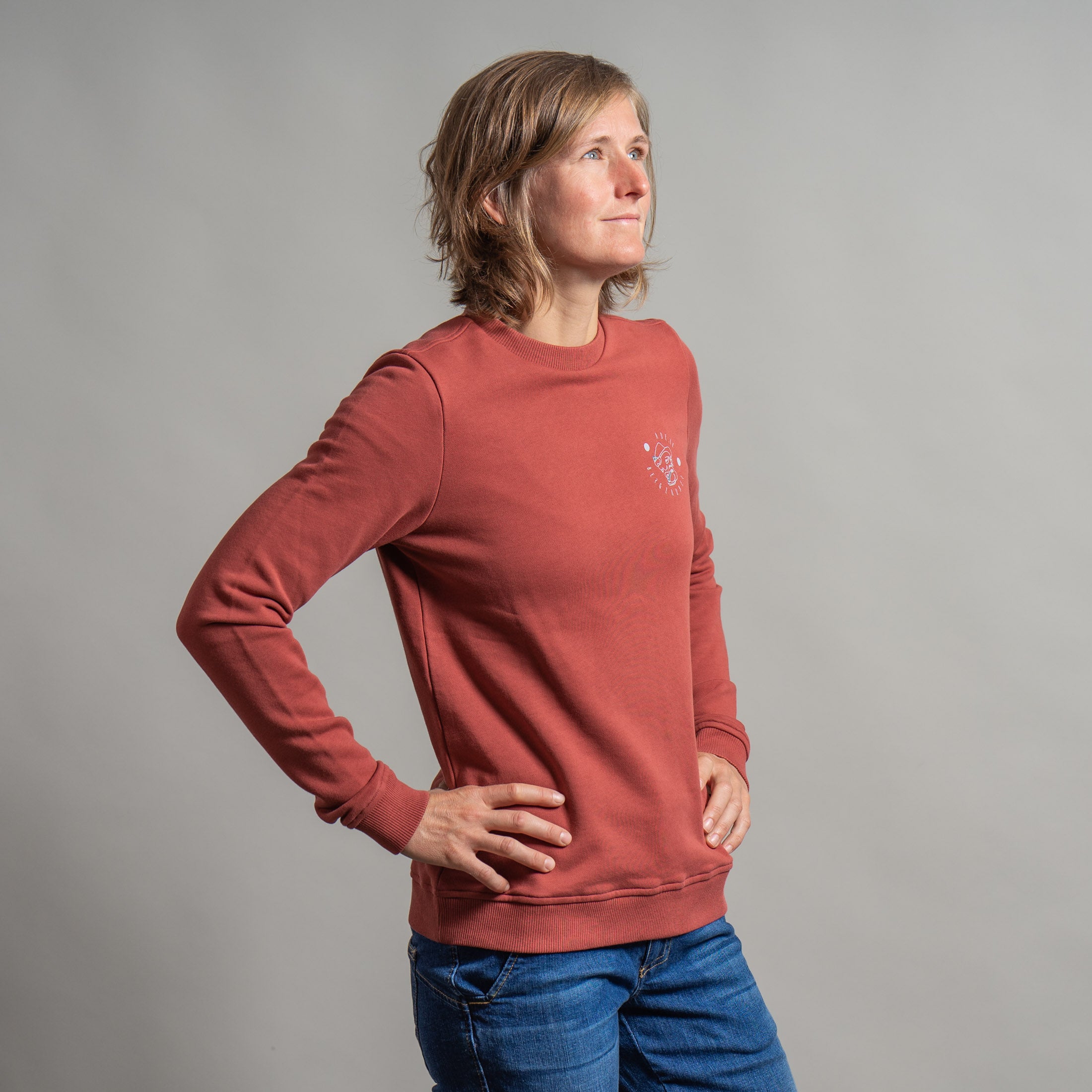 Carmen Organic Sweater Damen Altrosa – Ansicht 3