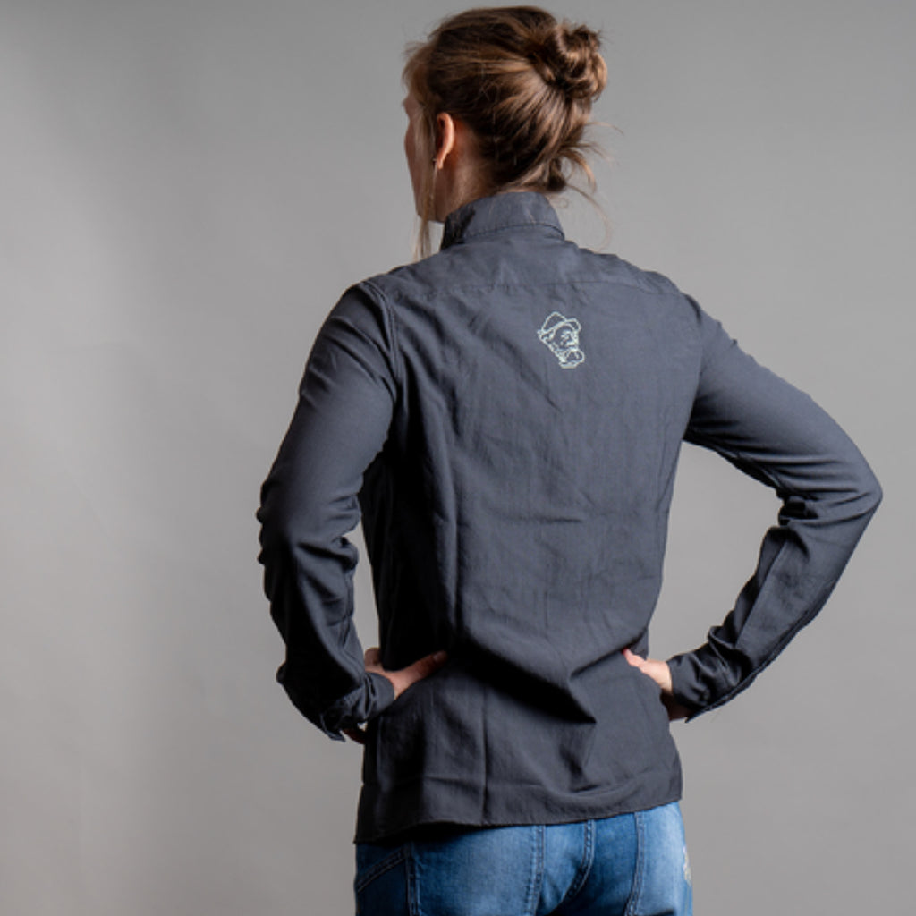 Carolin 100% Merino Hemd Anthrazit – Ansicht 3
