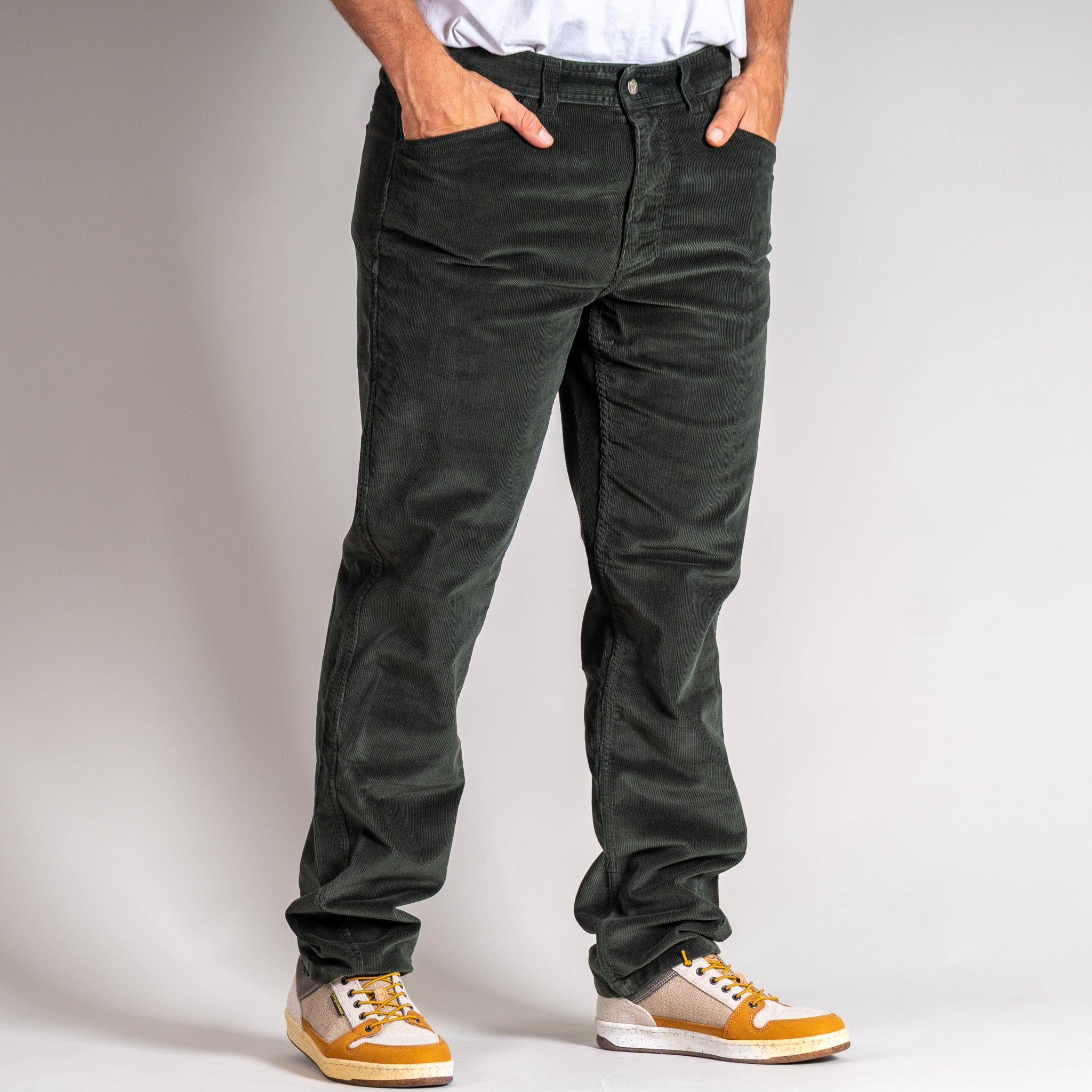 Andrew Organic Cordhose Herren Dunkel Grün – Ansicht 6