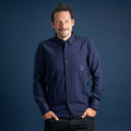 Montgomery 100% Merino Hemd Dunkel Blau – Ansicht 1