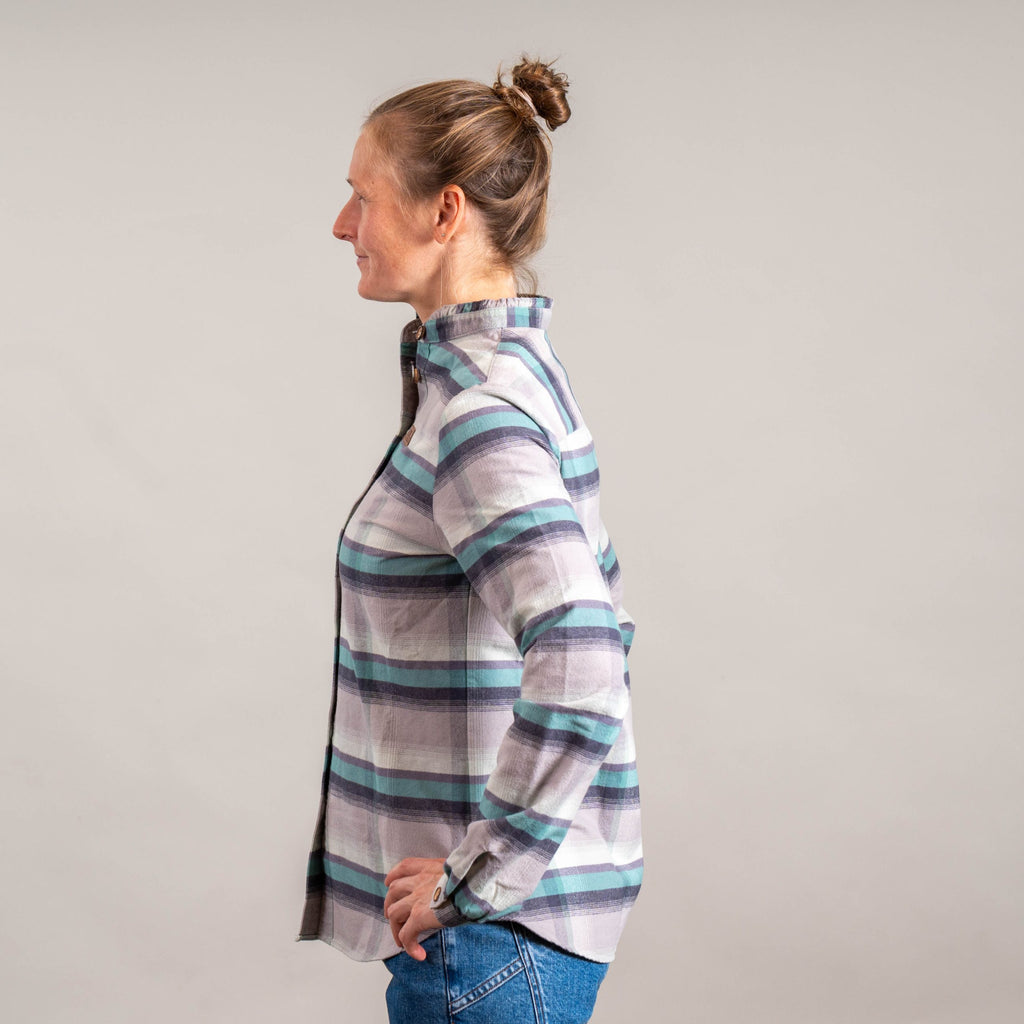 Heike Organic Flanellhemd Damen Karomuster – Ansicht 3