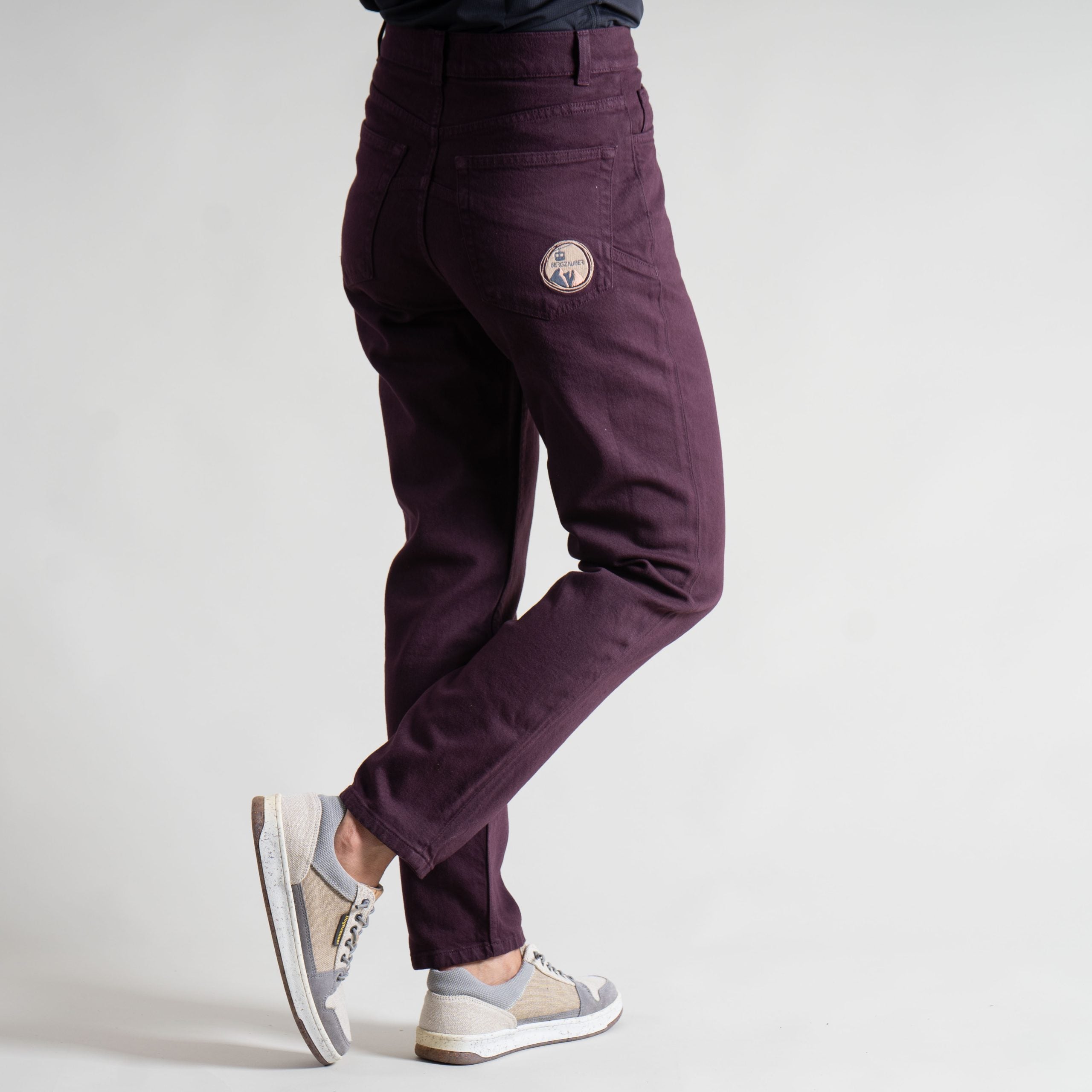 Helen Organic Mum Jeans Damen Bordeaux – Ansicht 2