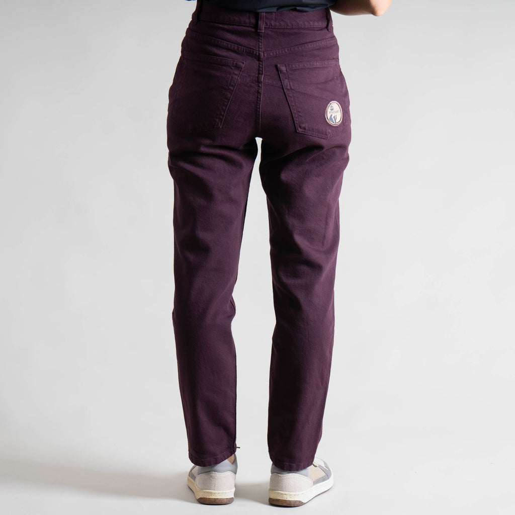 Helen Organic Mum Jeans Damen Bordeaux – Ansicht 4