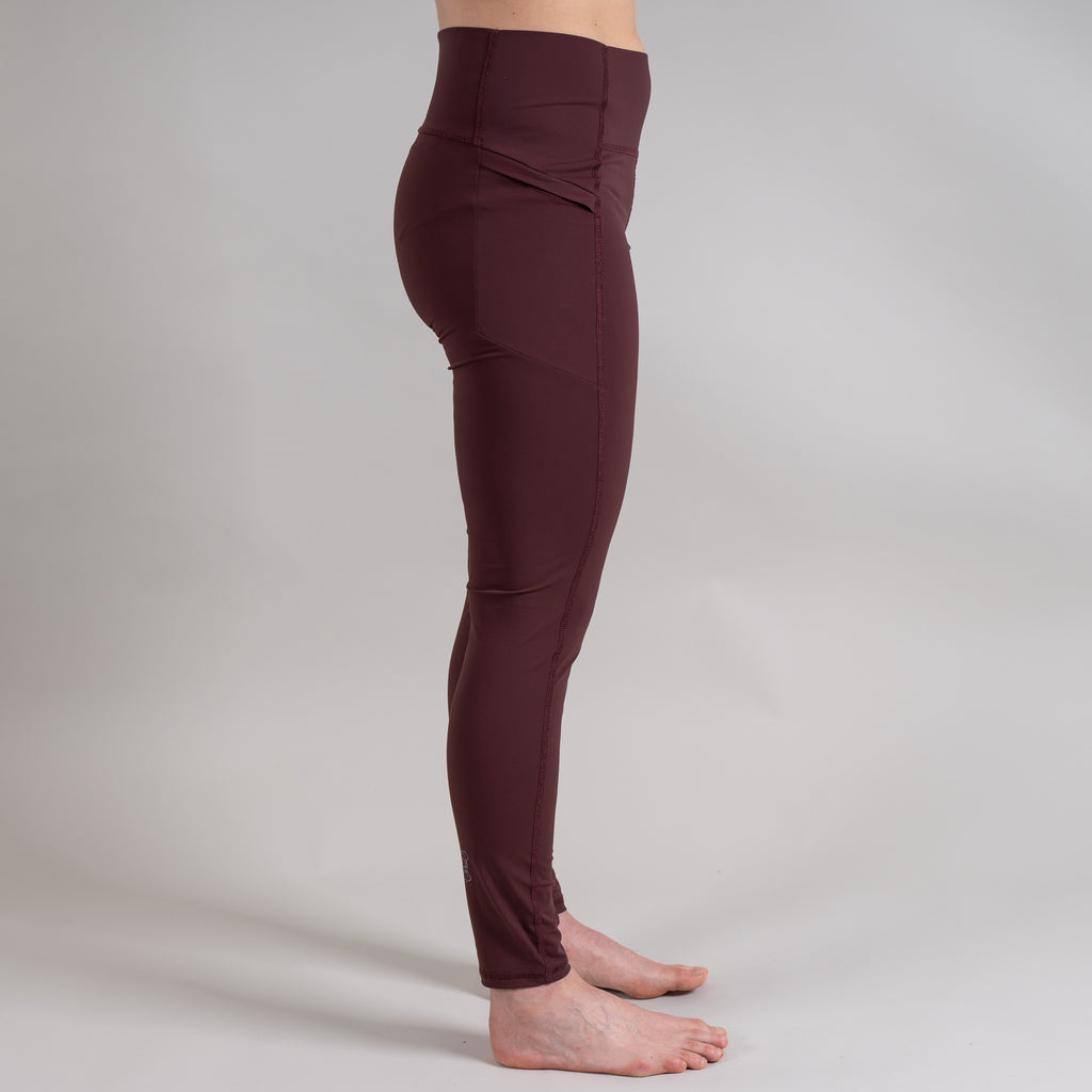 Jasmin Outdoor Leggings Damen Weinrot – Ansicht 5