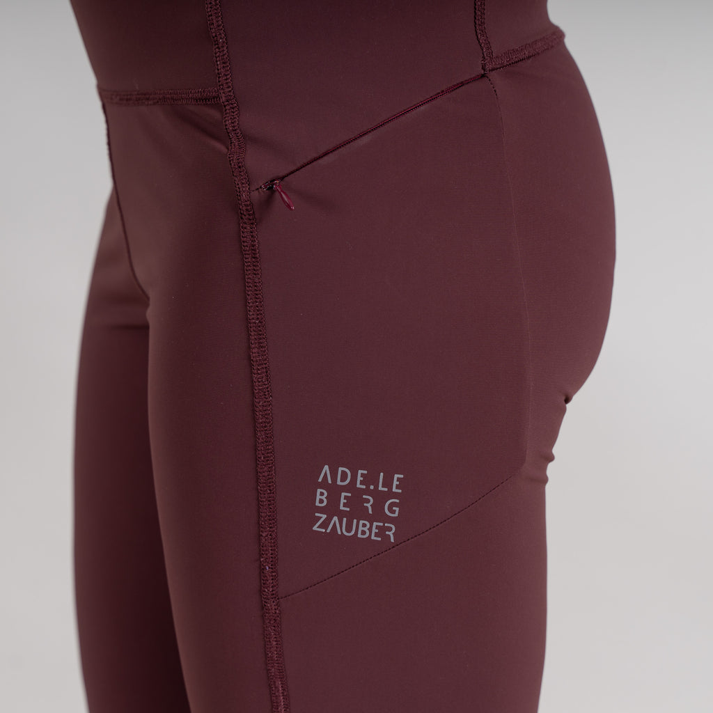 Jasmin Outdoor Leggings Damen Weinrot – Ansicht 10