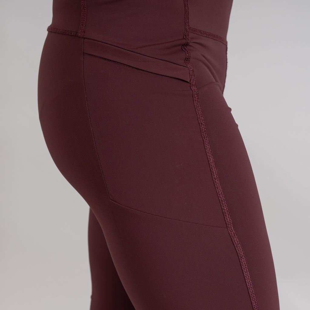 Jasmin Outdoor Leggings Damen Weinrot – Ansicht 8