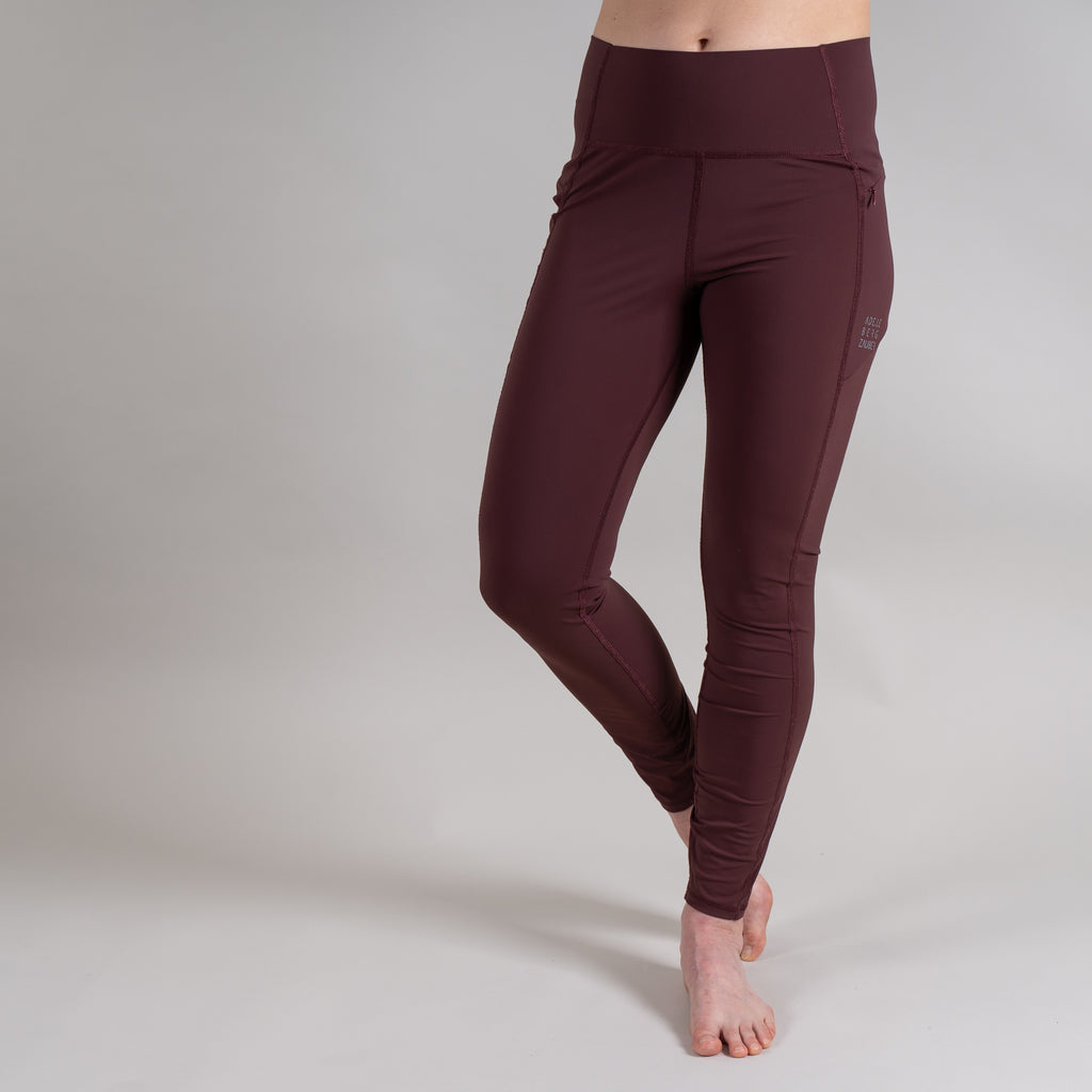 Jasmin Outdoor Leggings Damen Weinrot – Ansicht 4
