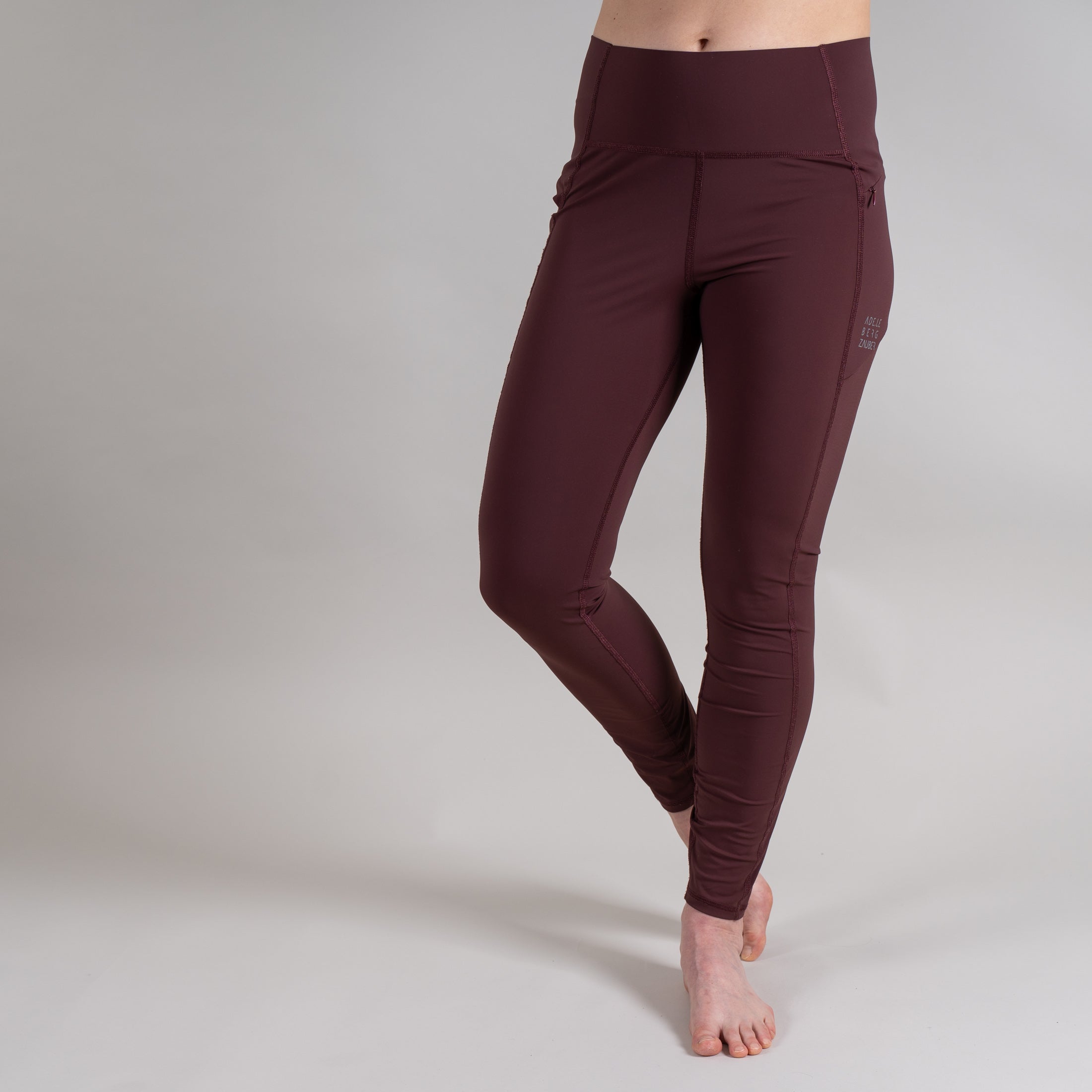 Jasmin Outdoor Leggings Damen Weinrot – Ansicht 4