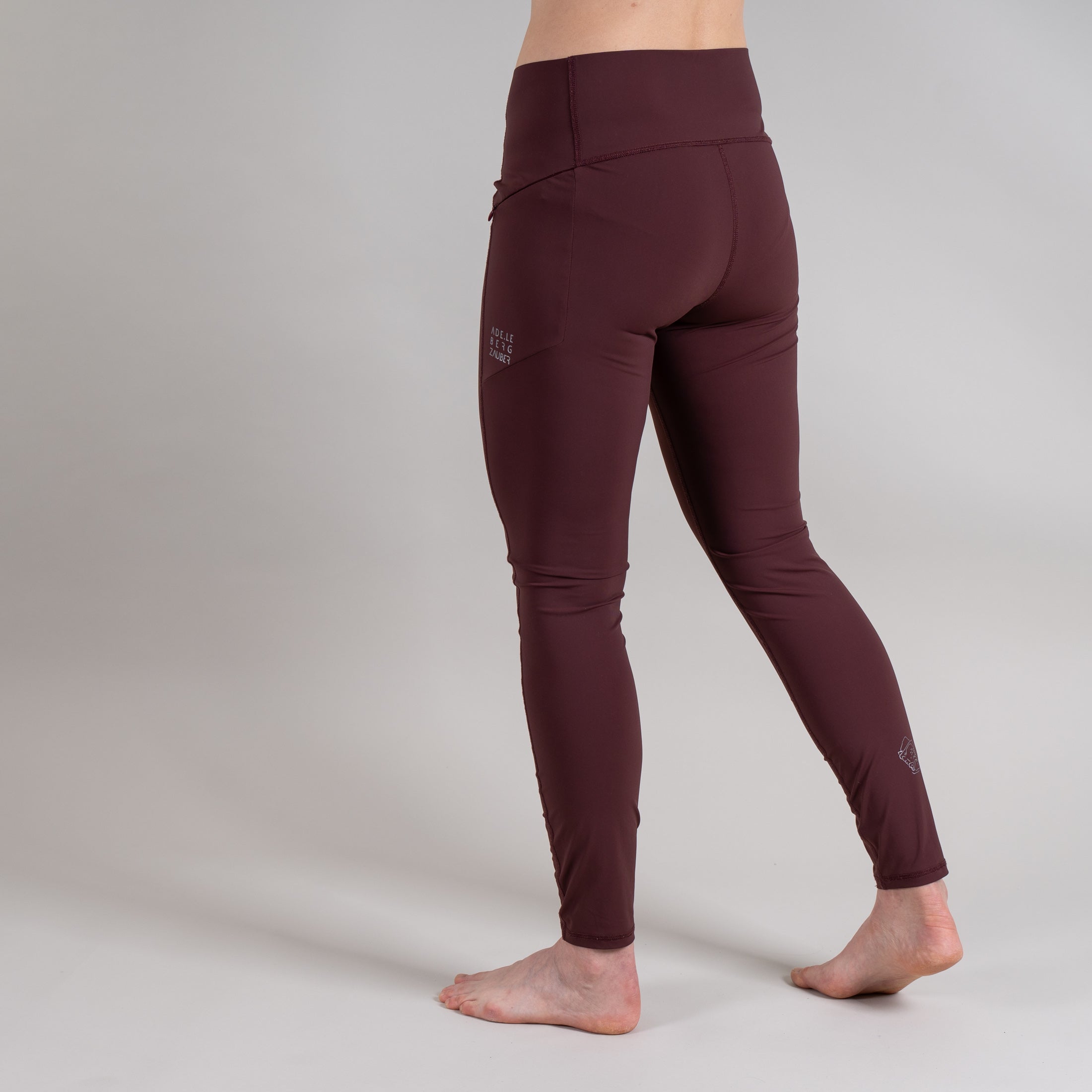 Jasmin Outdoor Leggings Damen Weinrot – Ansicht 7