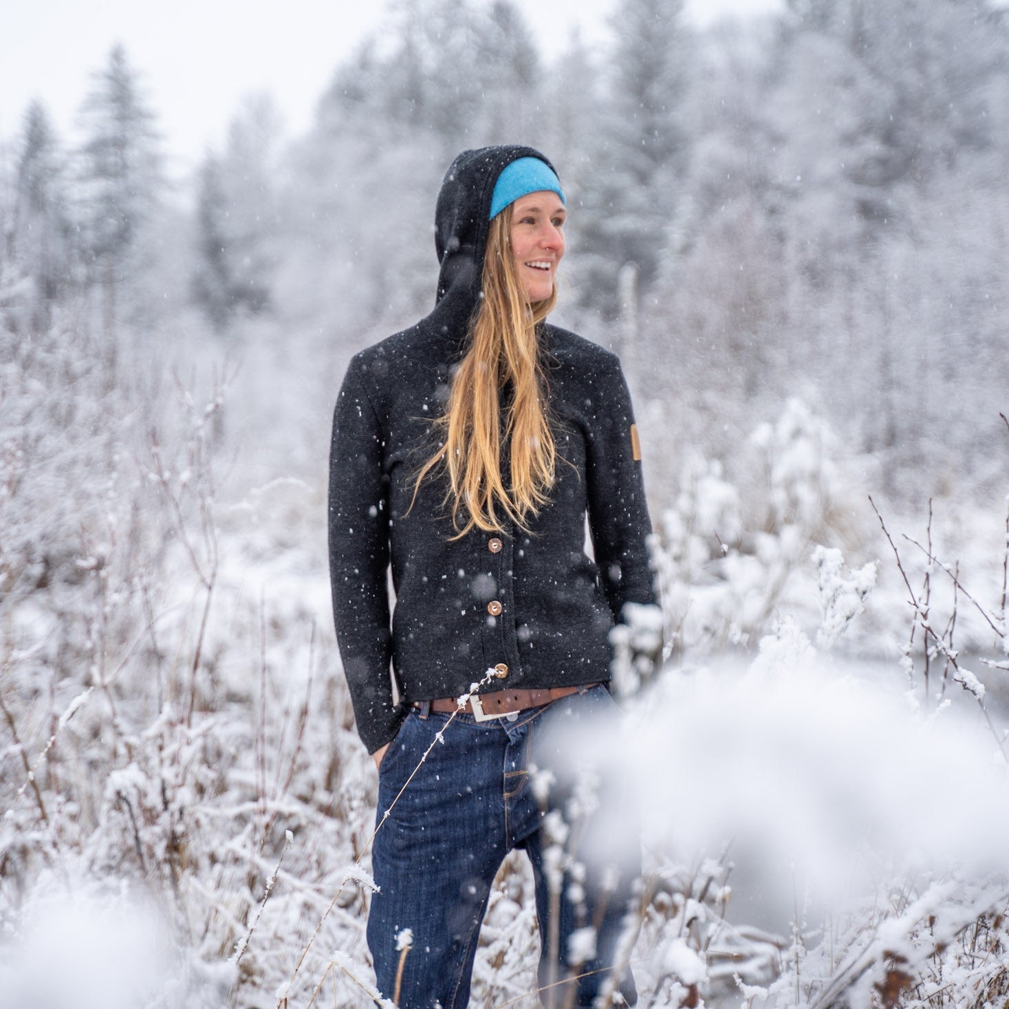 Marianne Bio Trachtenjanker Damen Anthrazit – Ansicht 2