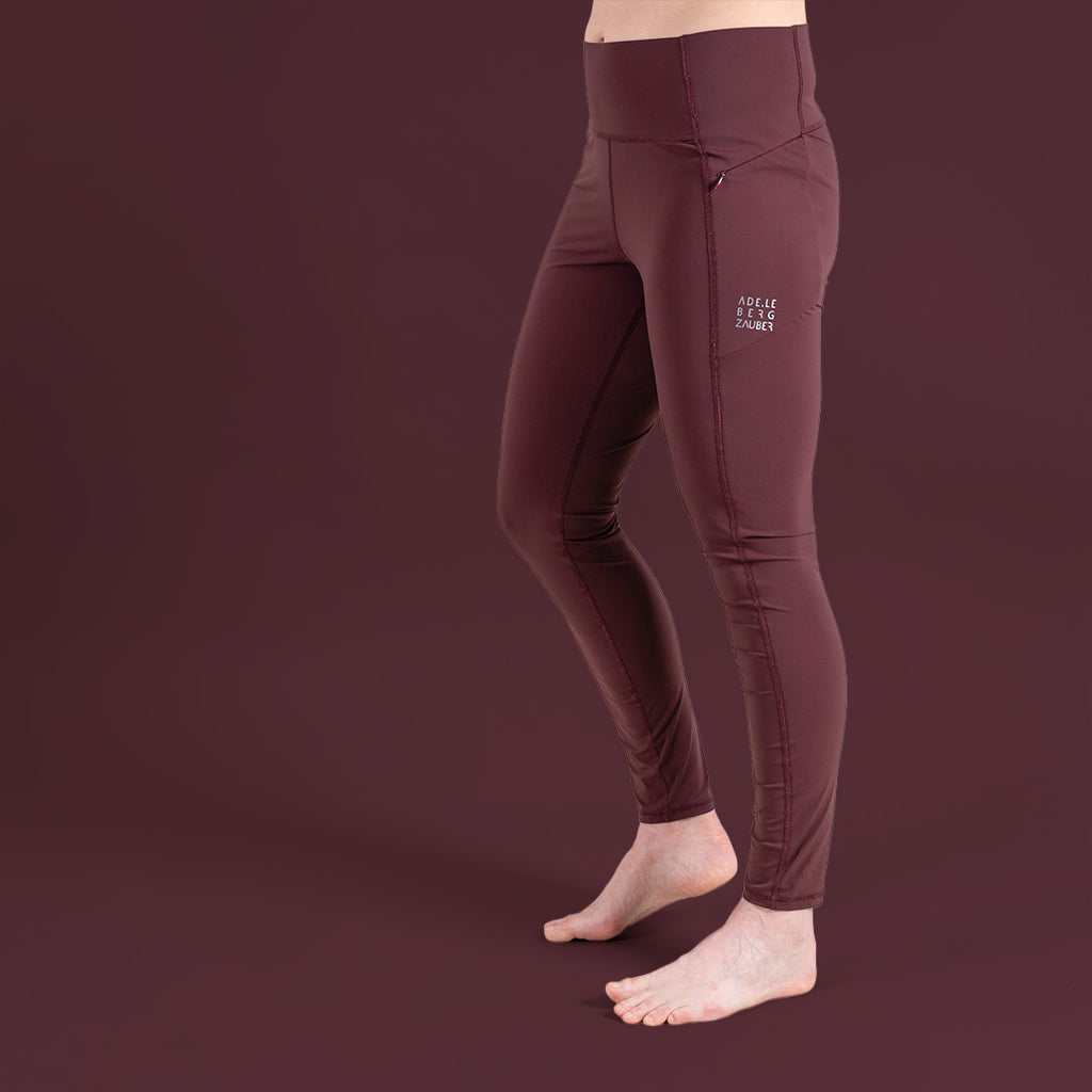 Jasmin Outdoor Leggings Damen Weinrot – Ansicht 1