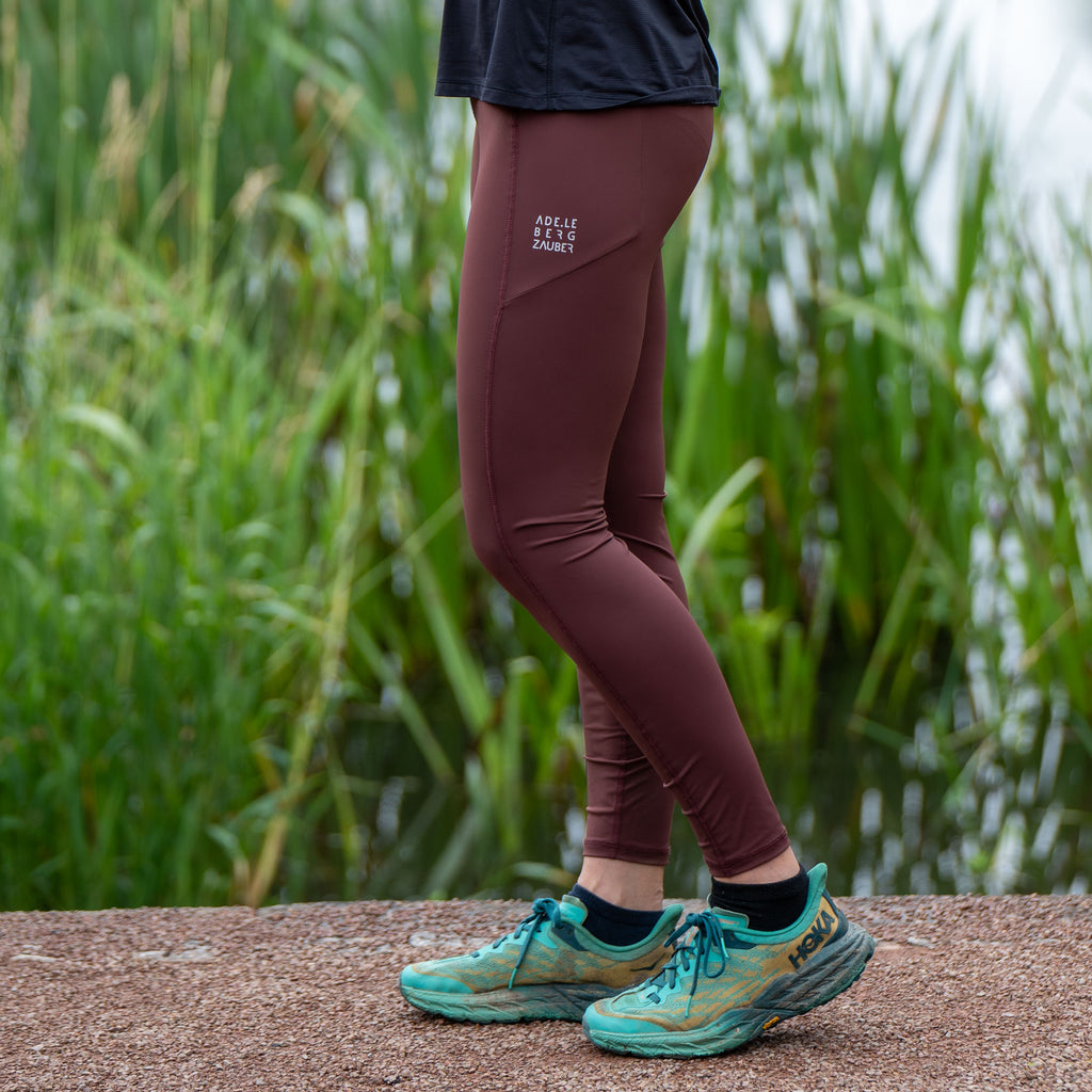 Jasmin Outdoor Leggings Damen Weinrot – Ansicht 2