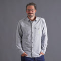 Jasper Flanell Overshirt Herren Grau Meliert