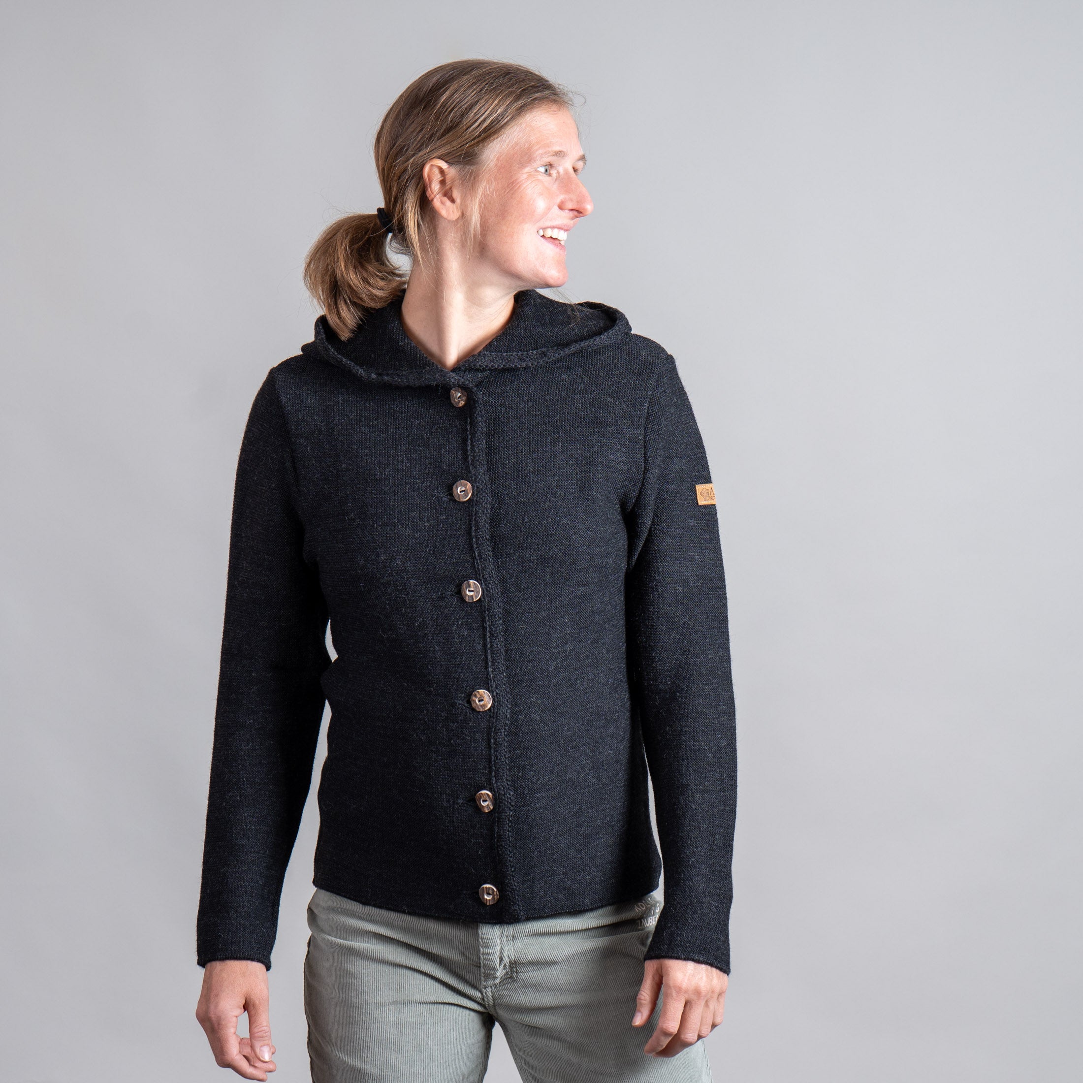 Marianne Bio Trachtenjanker Damen Anthrazit – Ansicht 3