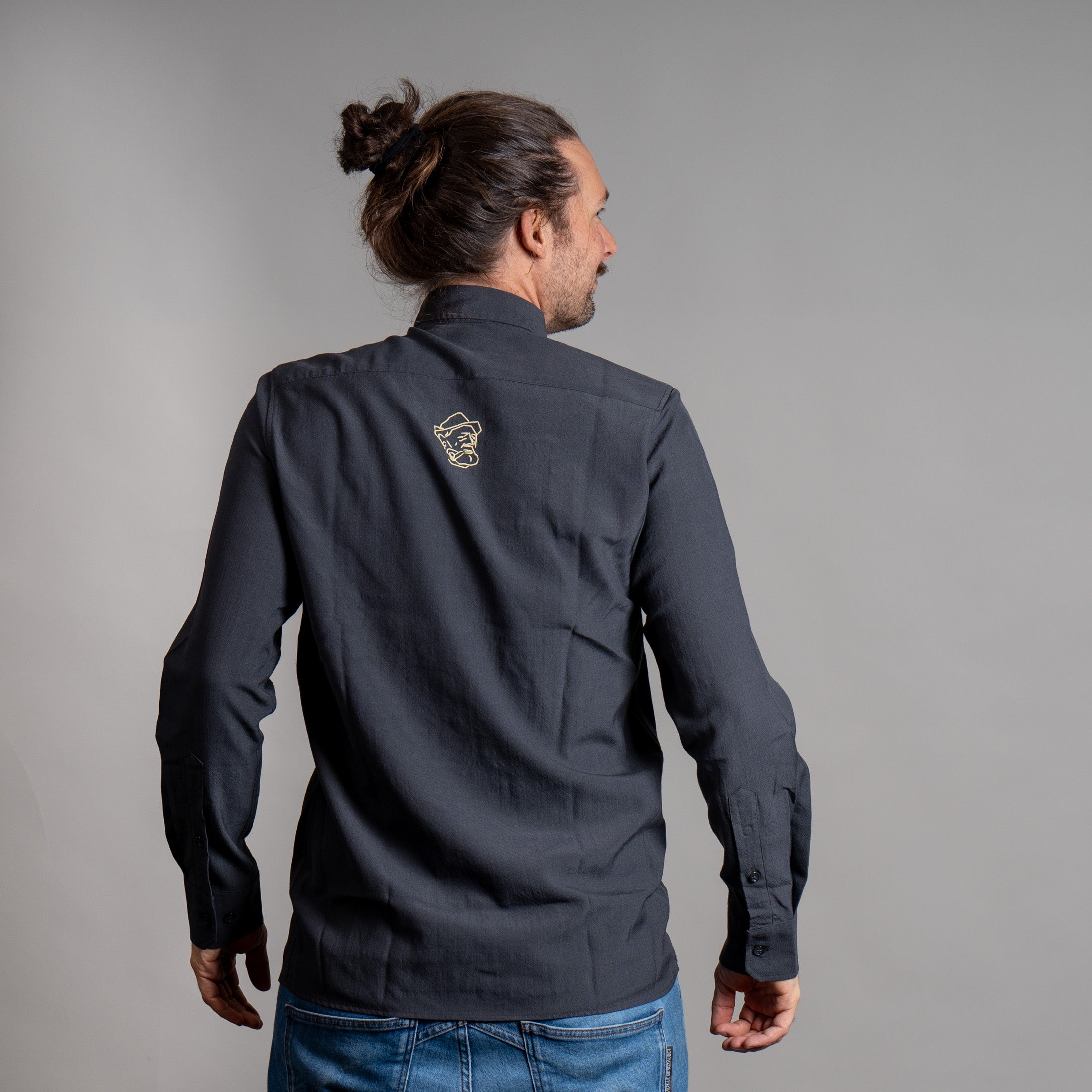 Christian 100% Merino Hemd Anthrazit – Ansicht 5