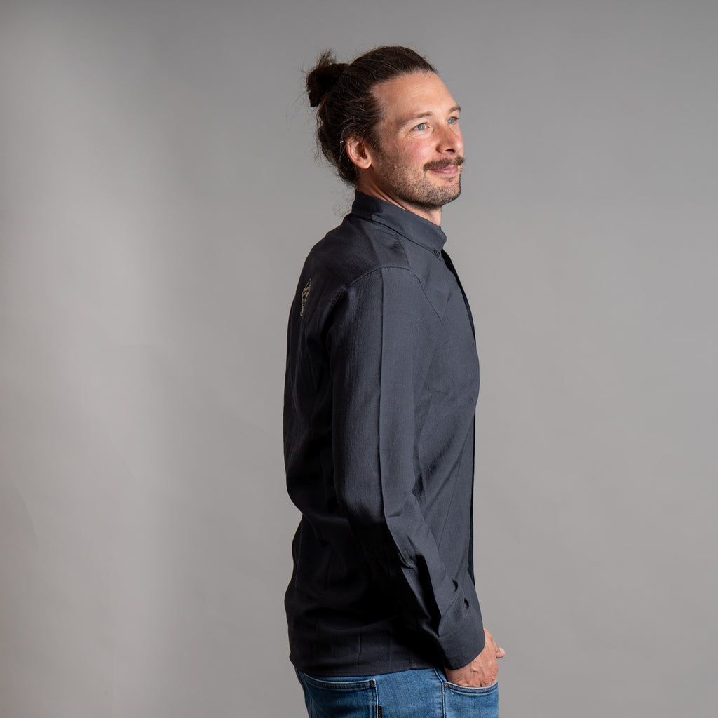 Christian 100% Merino Hemd Anthrazit – Ansicht 4
