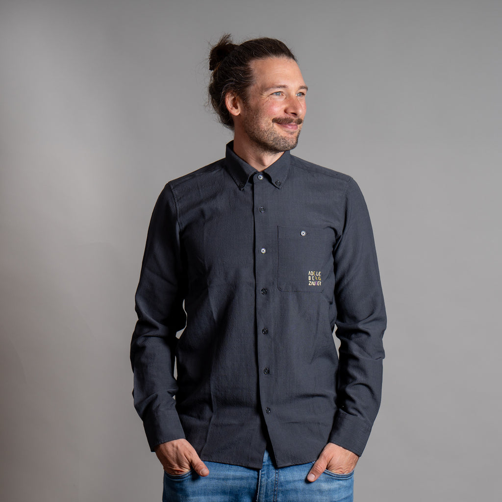 Christian 100% Merino Hemd Anthrazit – Ansicht 6