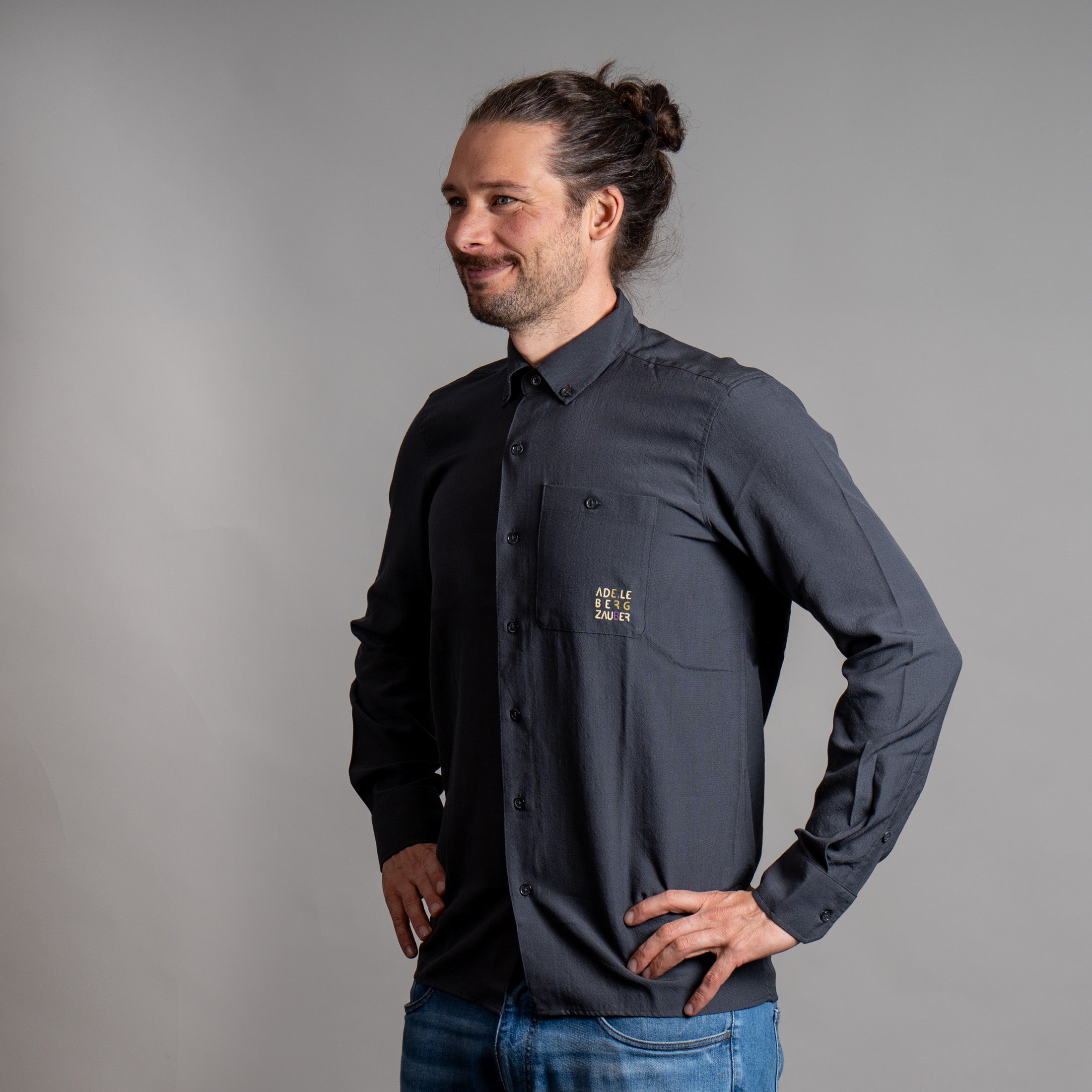 Christian 100% Merino Hemd Anthrazit – Ansicht 3