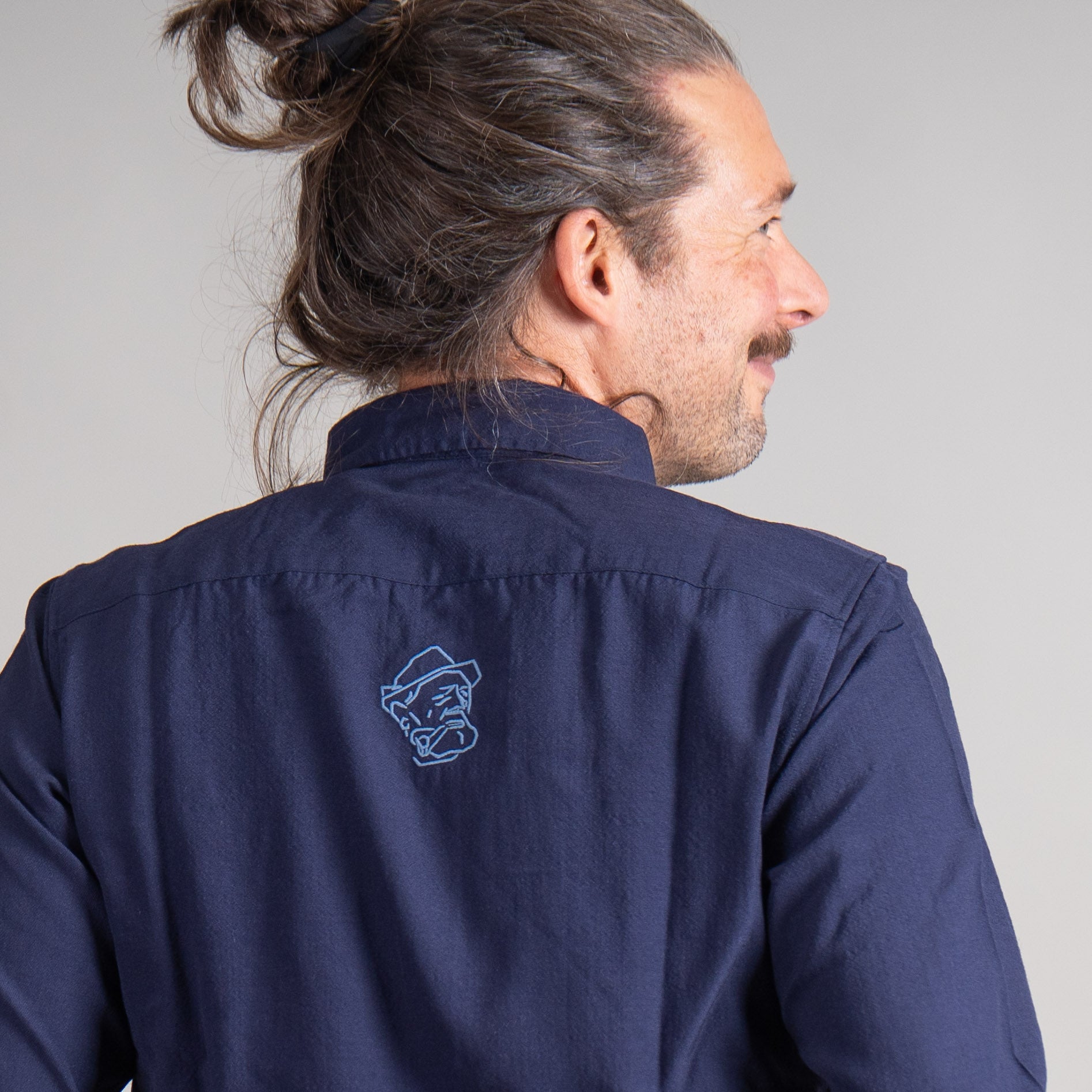 Montgomery 100% Merino Hemd Dunkel Blau – Ansicht 4