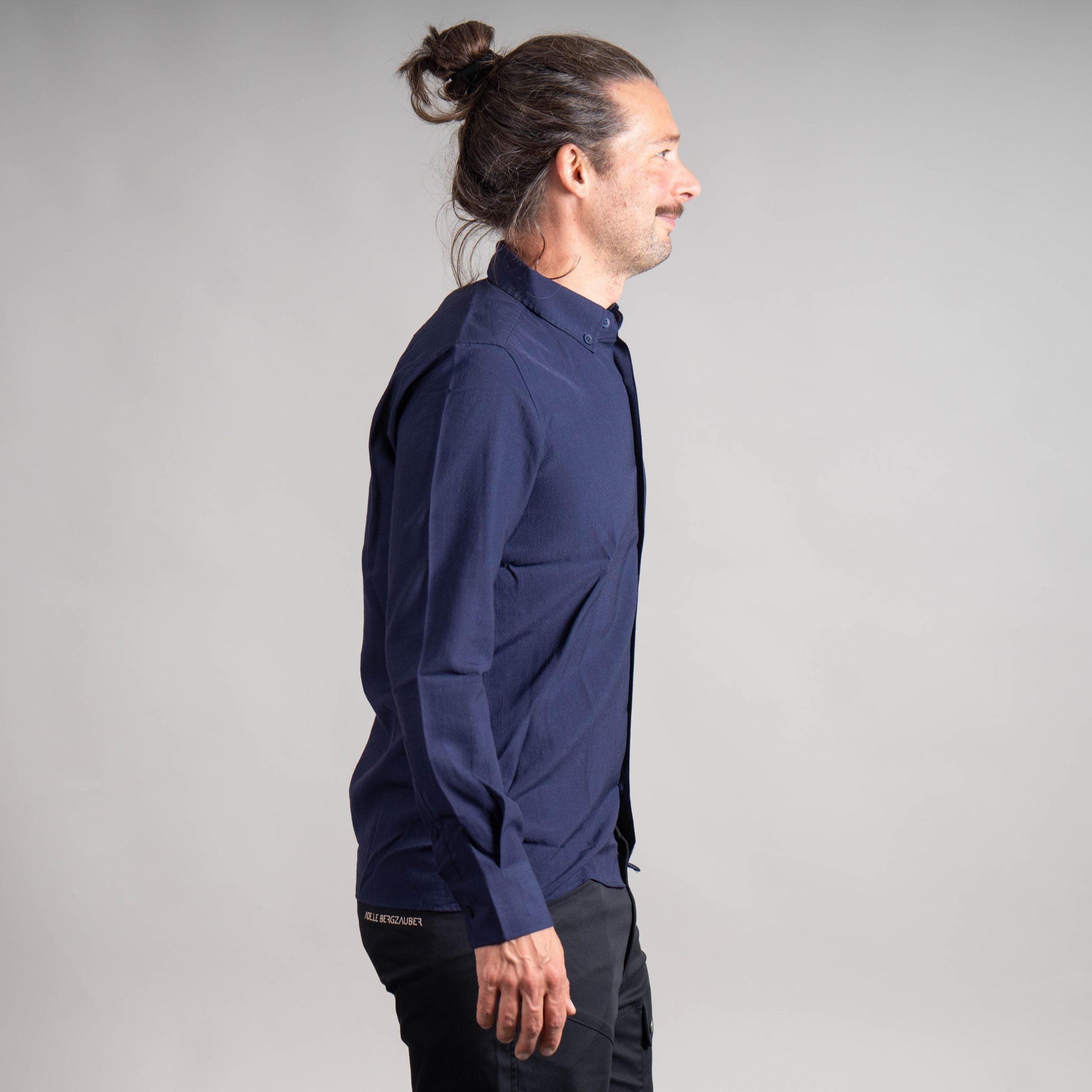 Montgomery 100% Merino Hemd Dunkel Blau – Ansicht 6