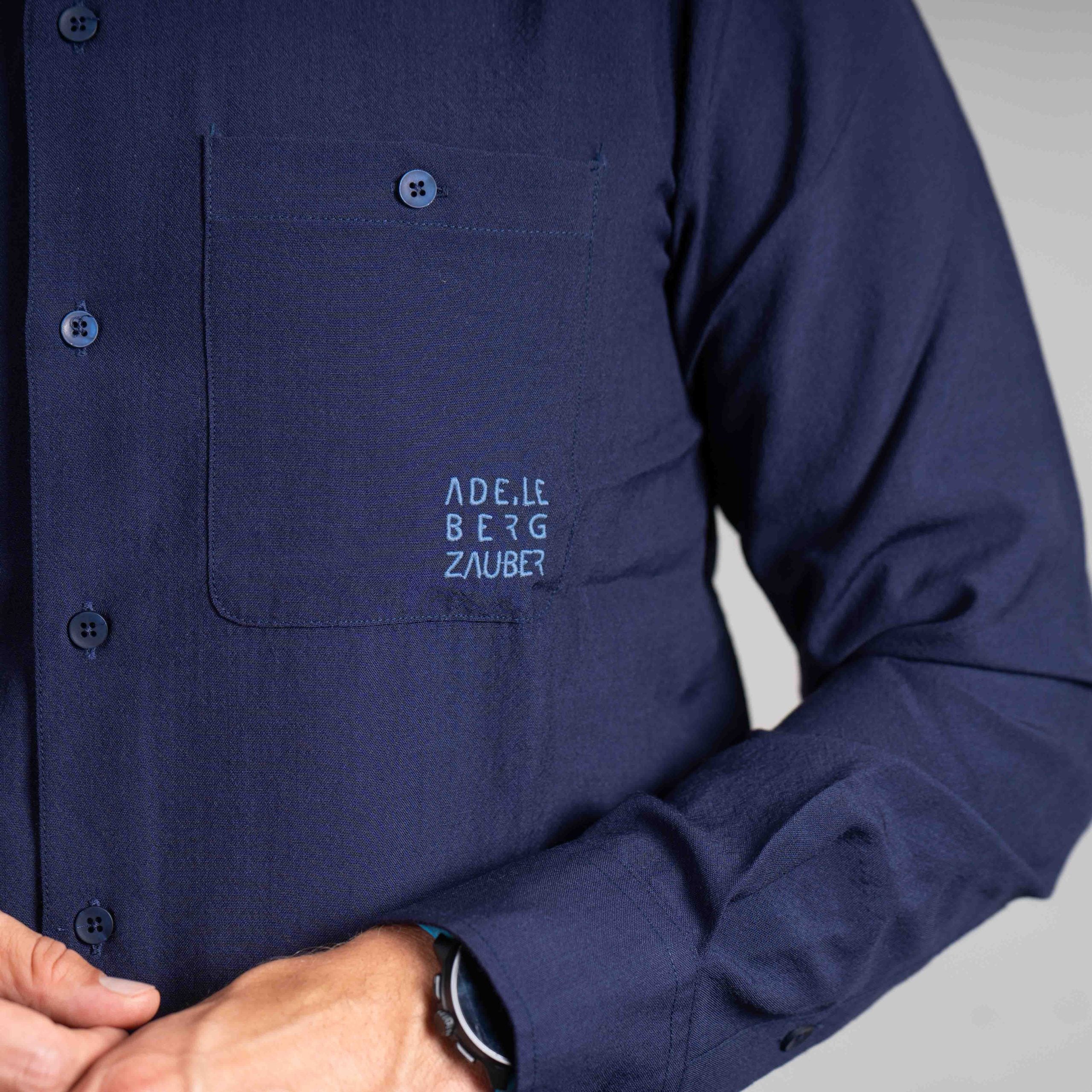 Montgomery 100% Merino Hemd Dunkel Blau – Ansicht 8