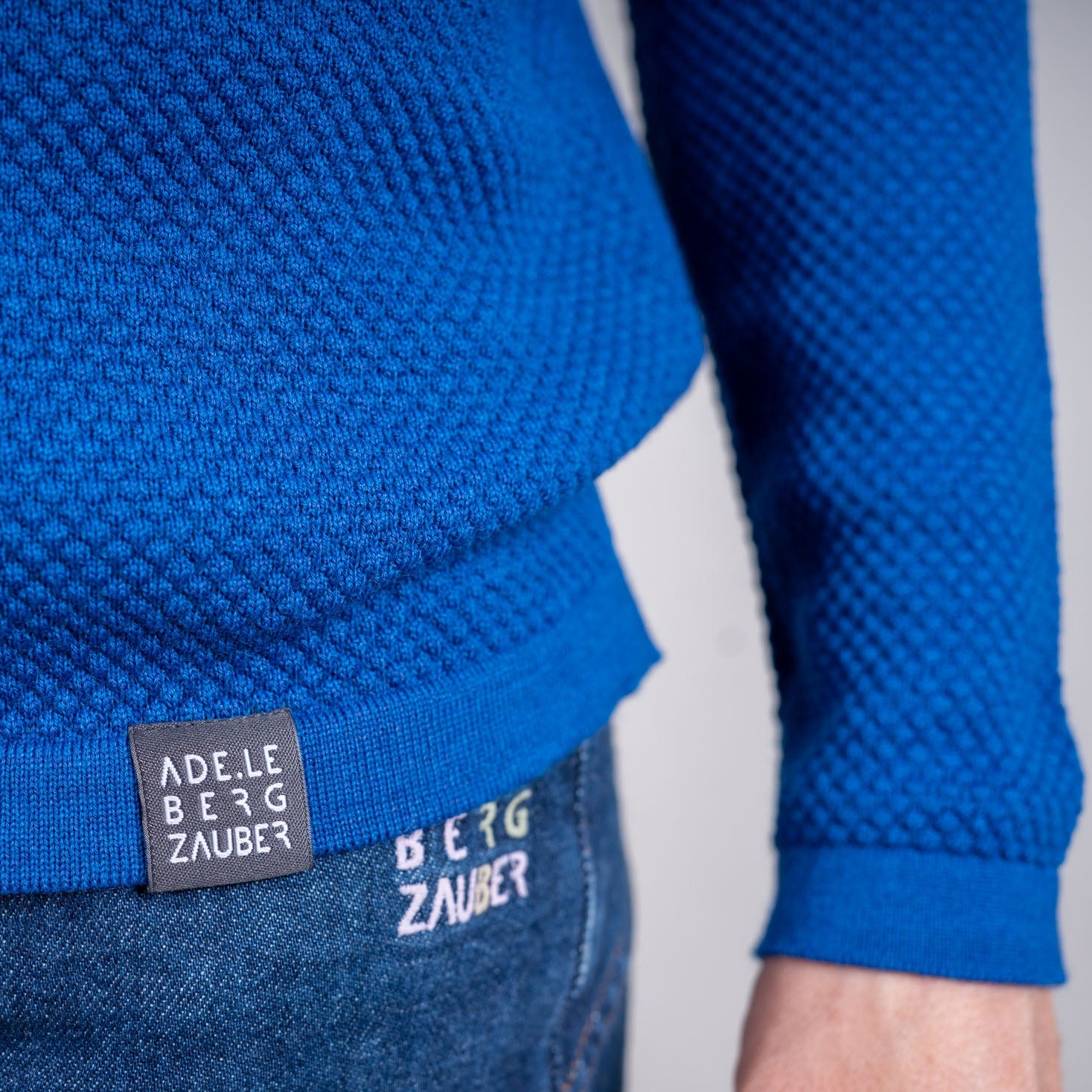 Ida Merino Mix Strickpullover Damen Blau – Ansicht 7