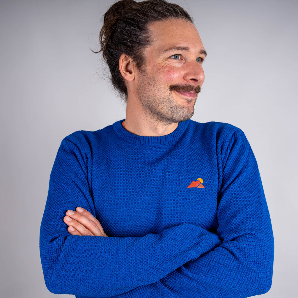 Michel Merino Mix Strickpullover Blau – Ansicht 7