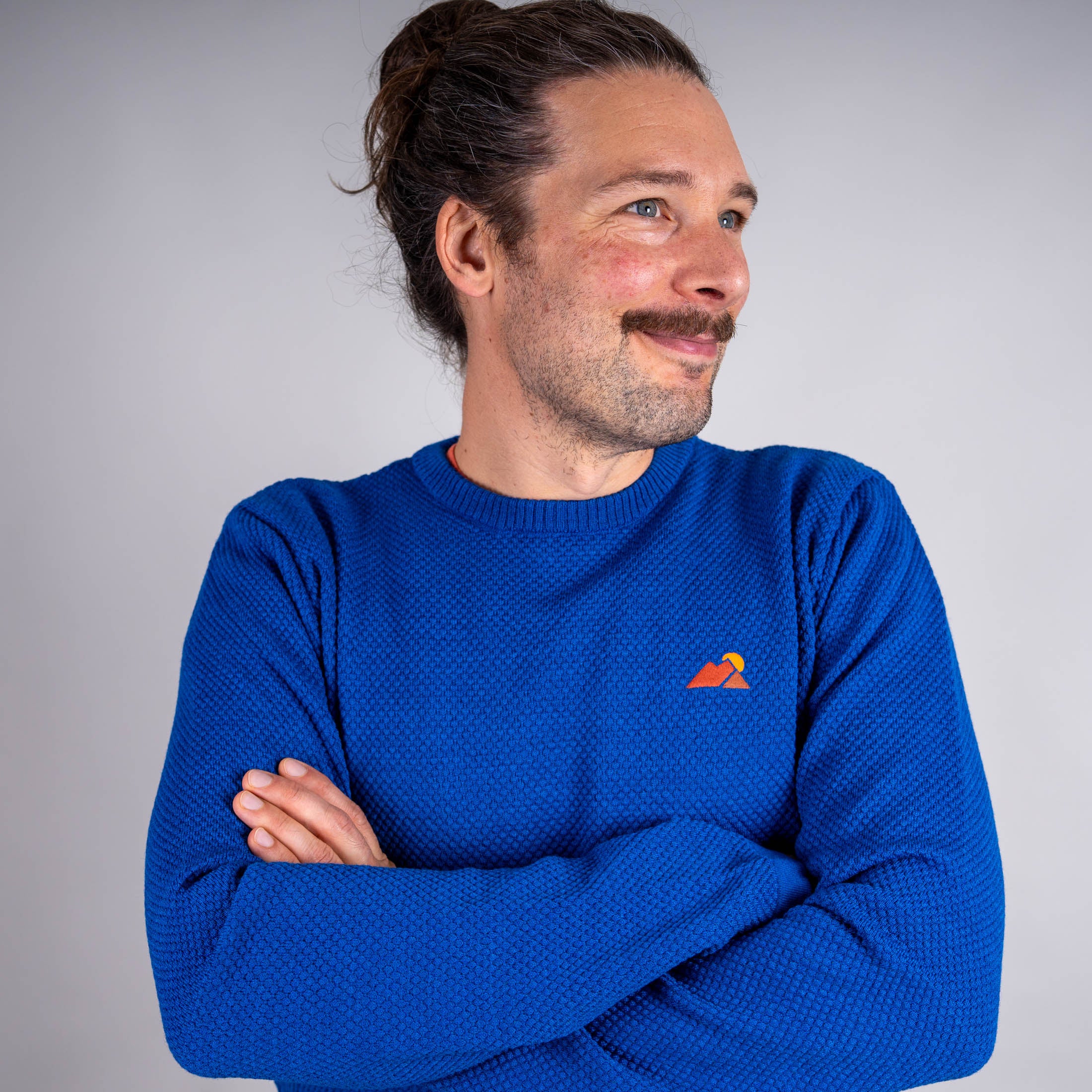 Michel Merino Mix Strickpullover Blau – Ansicht 7