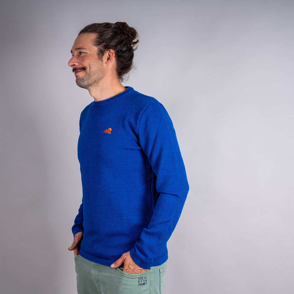 Michel Merino Mix Strickpullover Blau – Ansicht 8