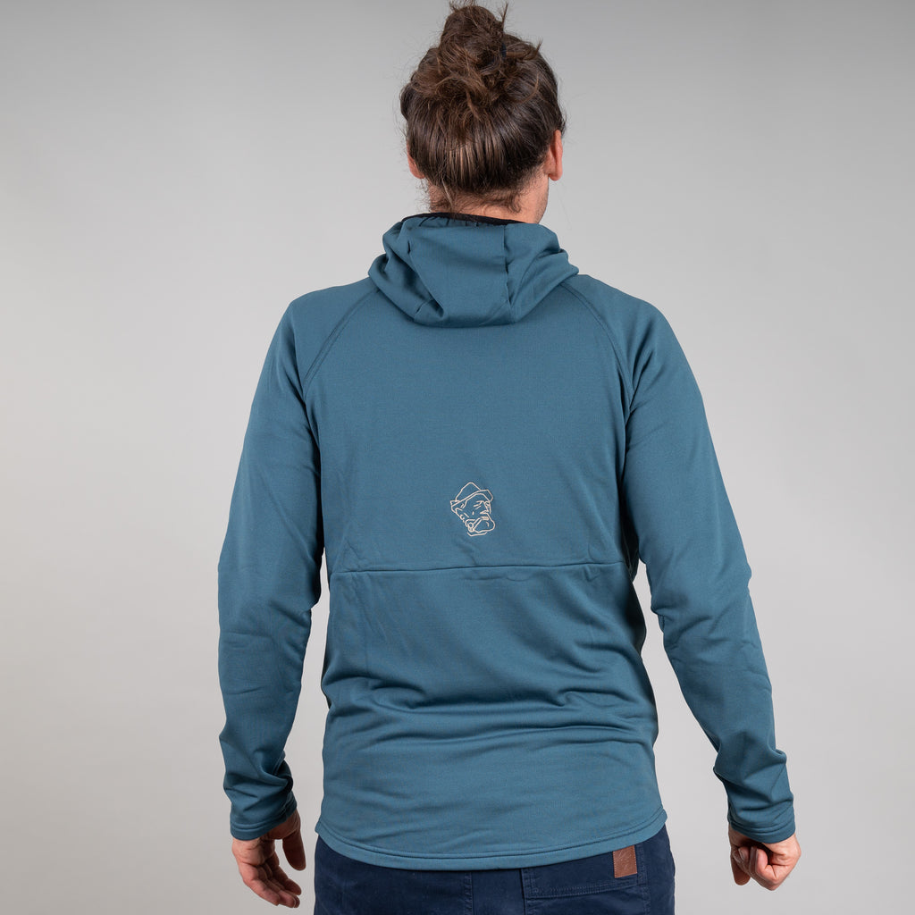 MALTHE MERINO-MIX ZIP HOODY HERREN BLAU – Ansicht 7