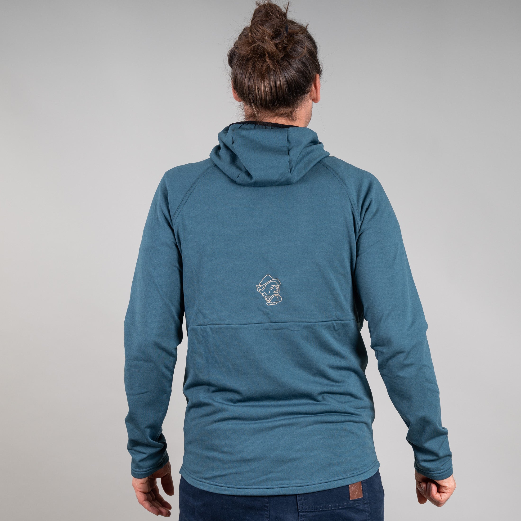 MALTHE MERINO-MIX ZIP HOODY HERREN BLAU – Ansicht 7