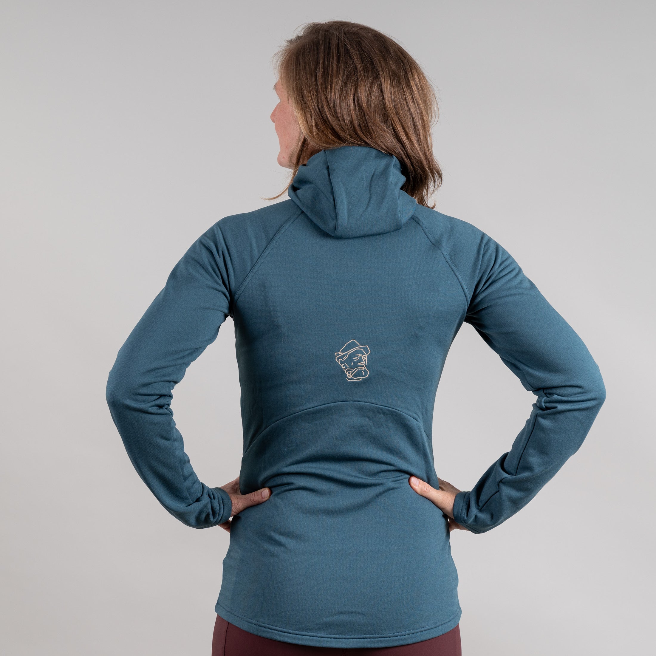 MARINA MERINO-MIX ZIP HOODY DAMEN BLAU – Ansicht 4