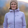 Nora Merino-Mix Zip Hoody Damen Lavendel – Ansicht 1