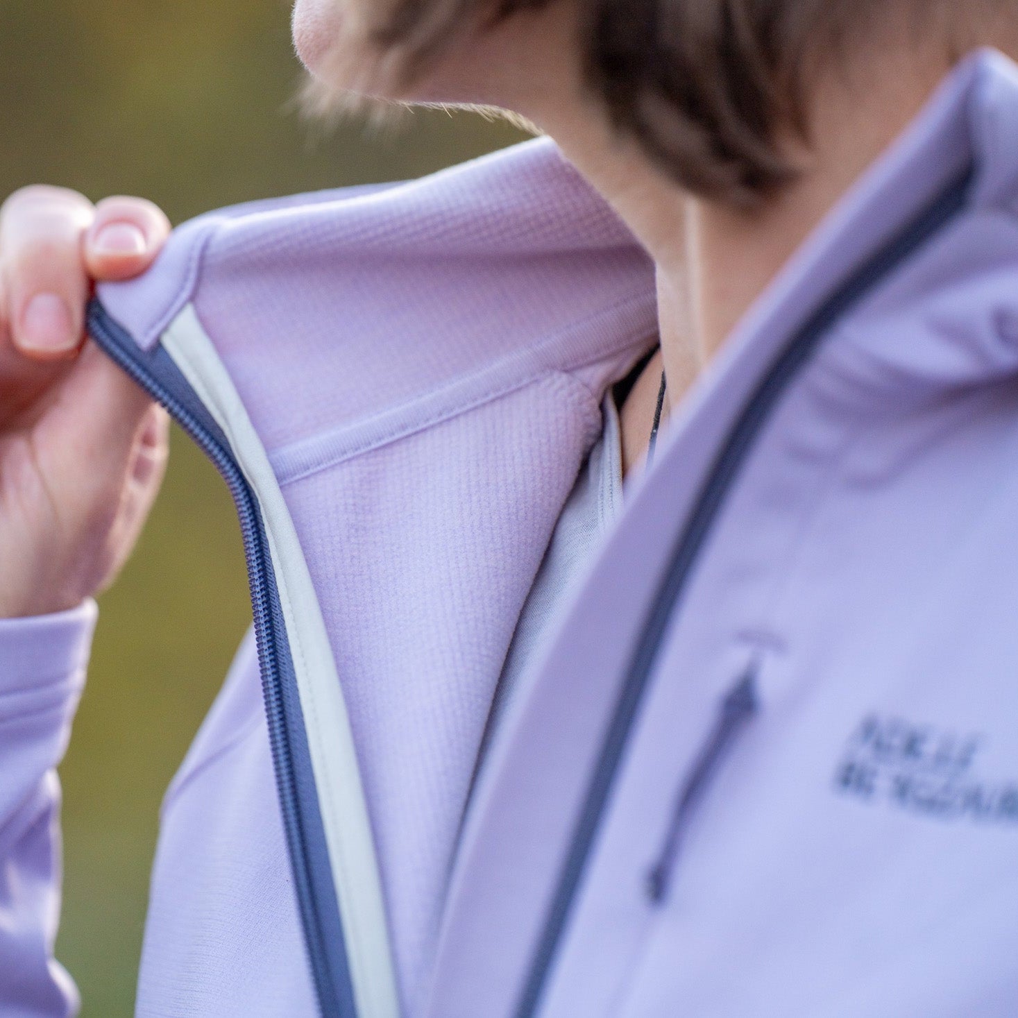 Nora Merino-Mix Zip Hoody Damen Lavendel – Ansicht 5