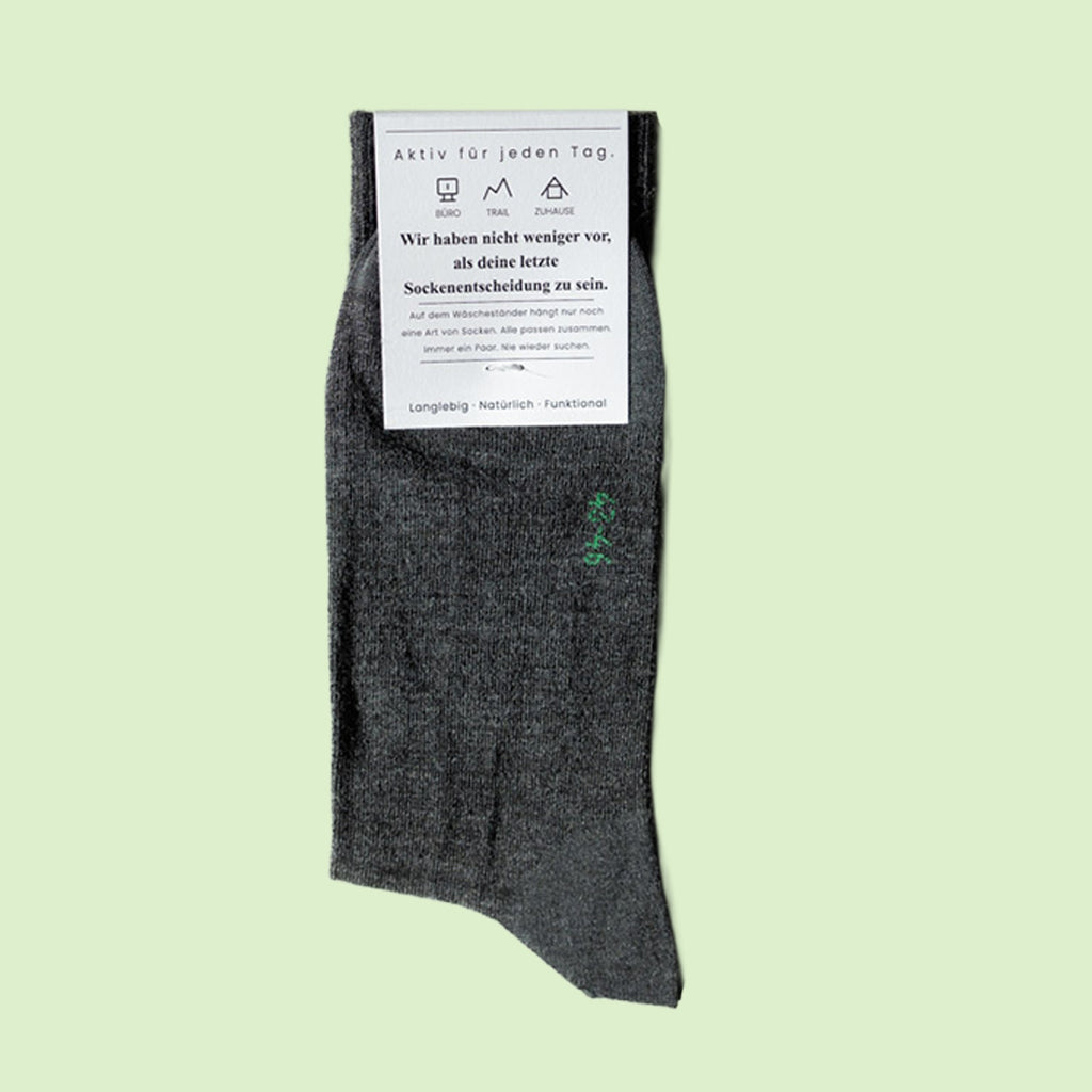 Die Aktivsocke Merino Socke Unisex Asphalt