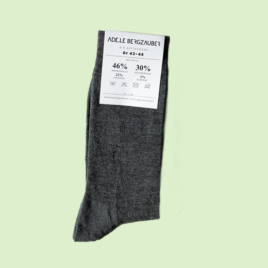 Die Aktivsocke Merino Socke Unisex Asphalt