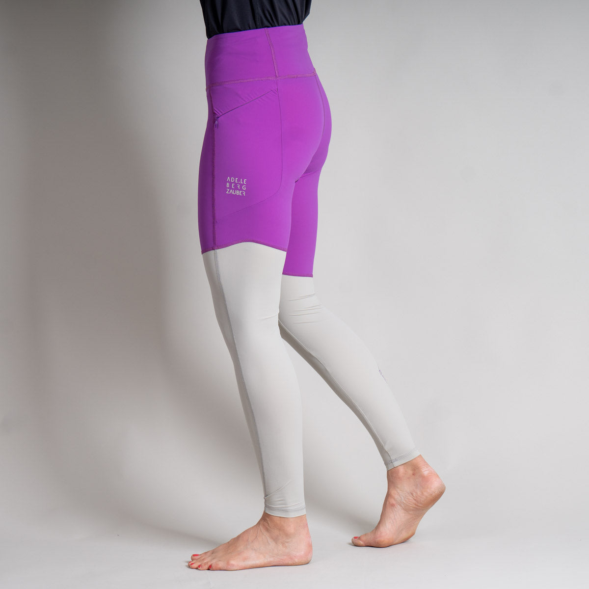 Paula Outdoor Leggings Damen Lila Beige