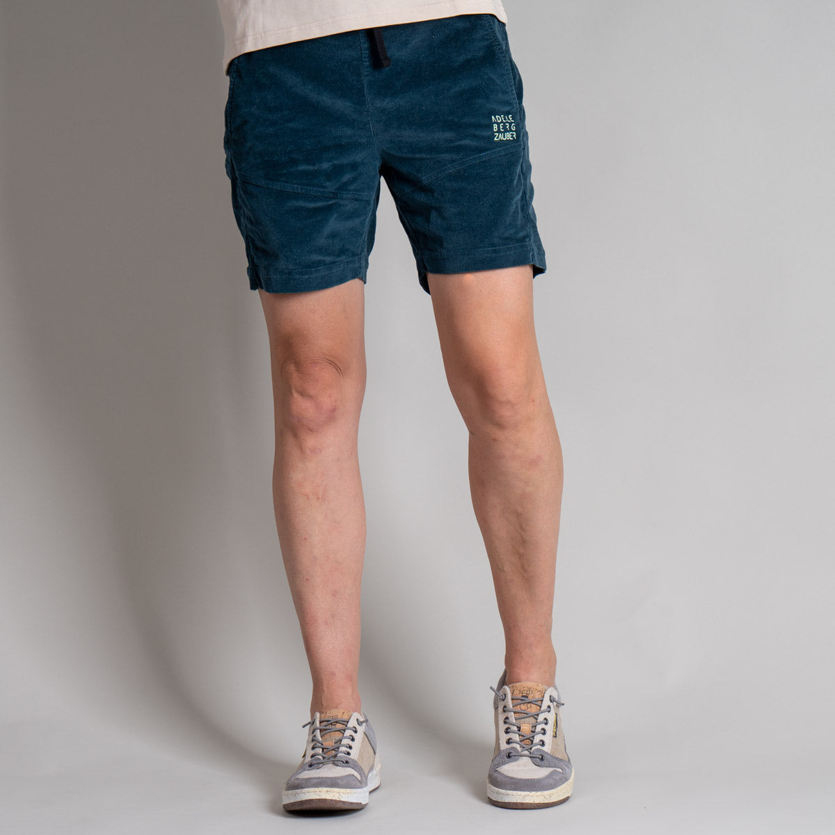Lena Organic Cord Short Damen Petrol