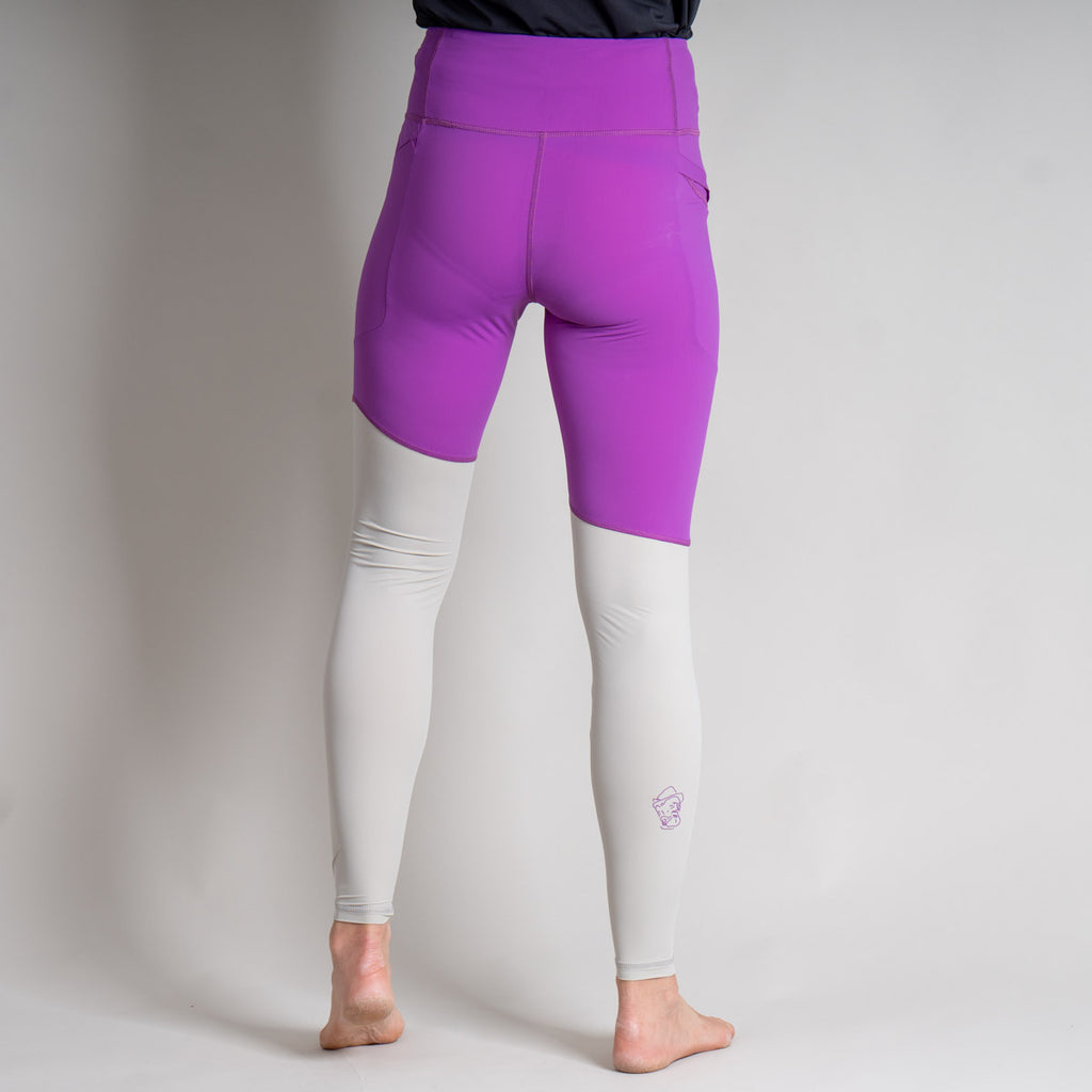 Paula Outdoor Leggings Damen Lila Beige