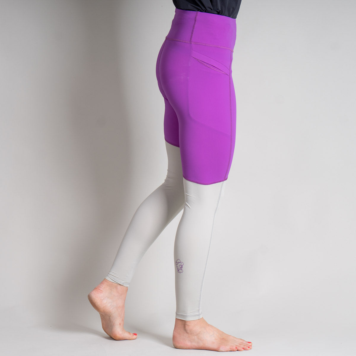 Paula Outdoor Leggings Damen Lila Beige